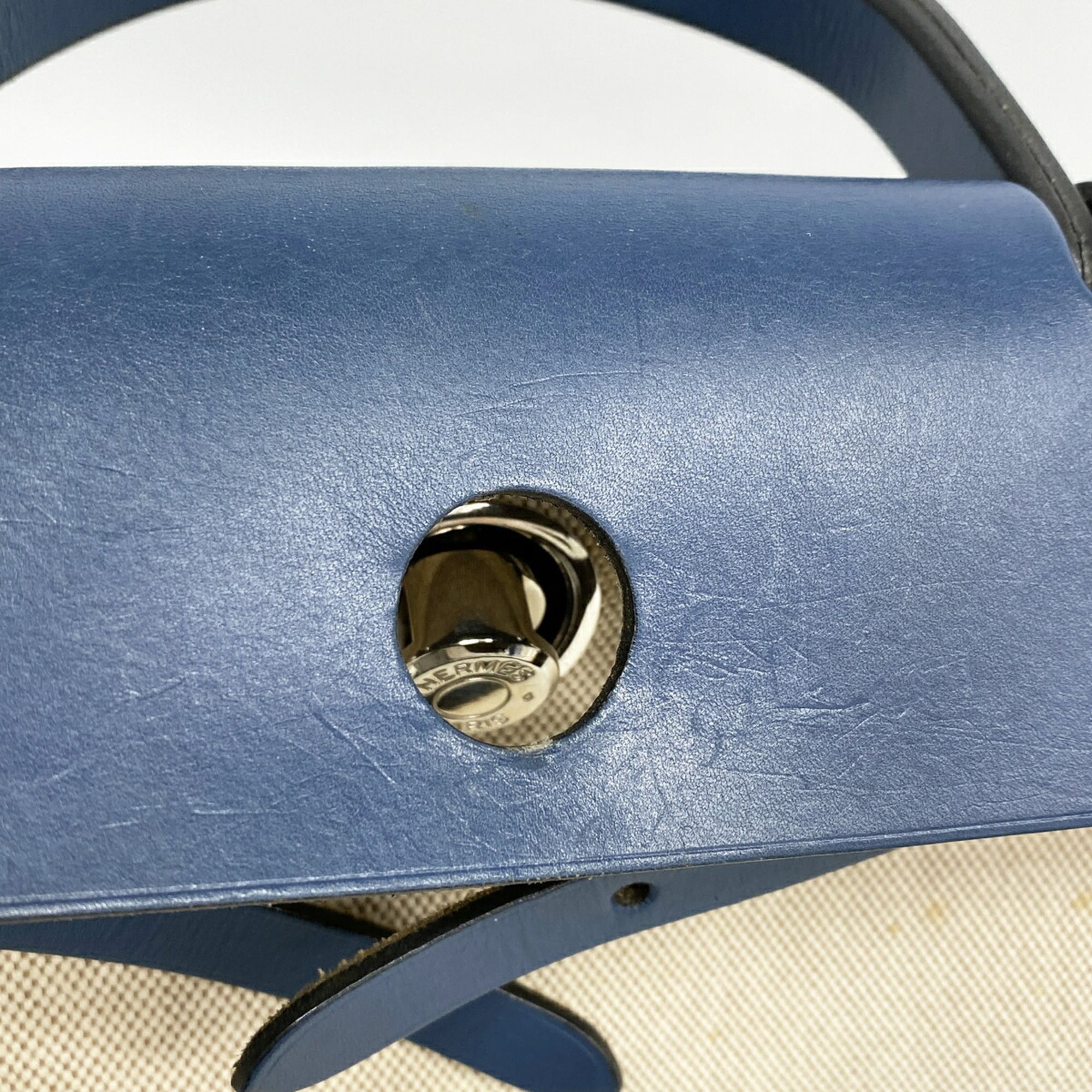 Hermes Blue Toile H Handbag (Pre-Owned)