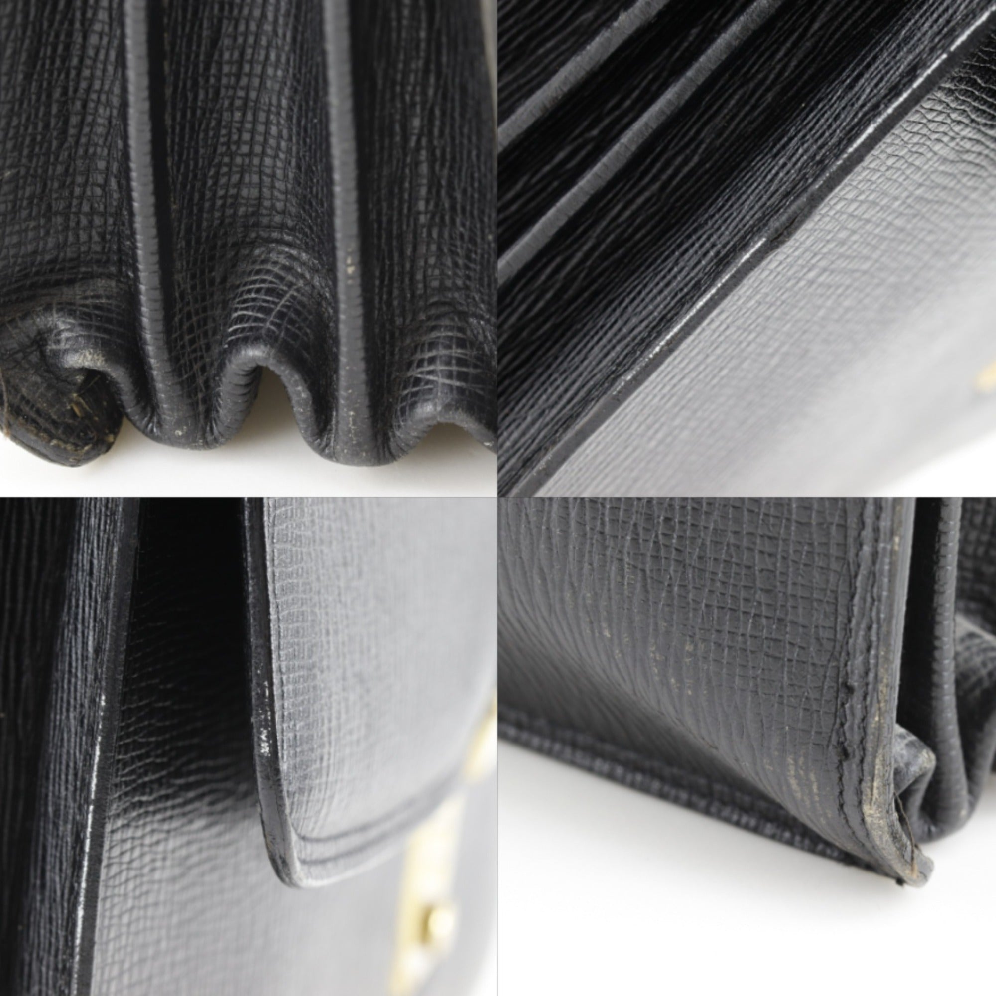 Bally Black Leather Briefcase (Pre-Owned)