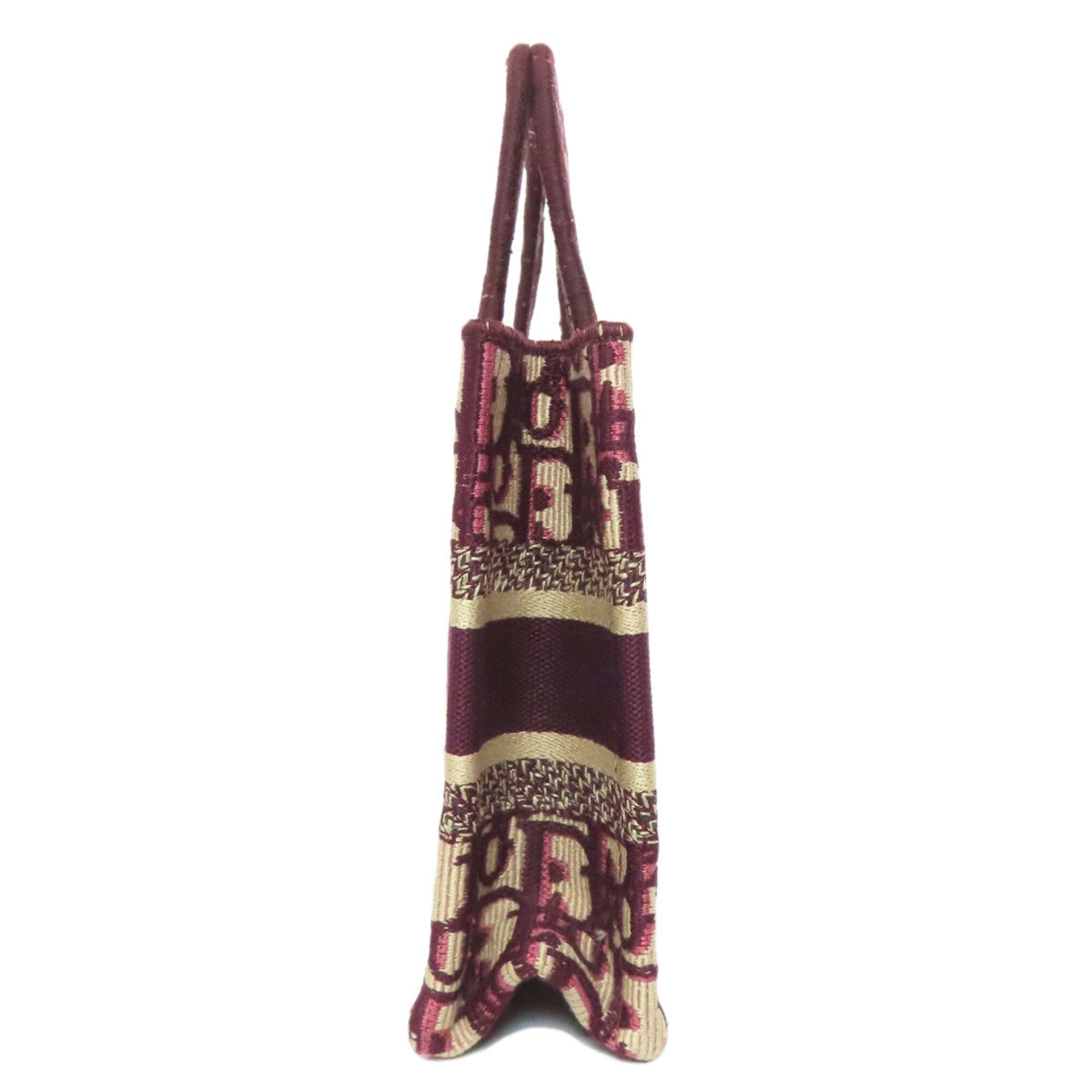 Christian Dior Bordeaux Canvas Handbag (Pre-Owned)