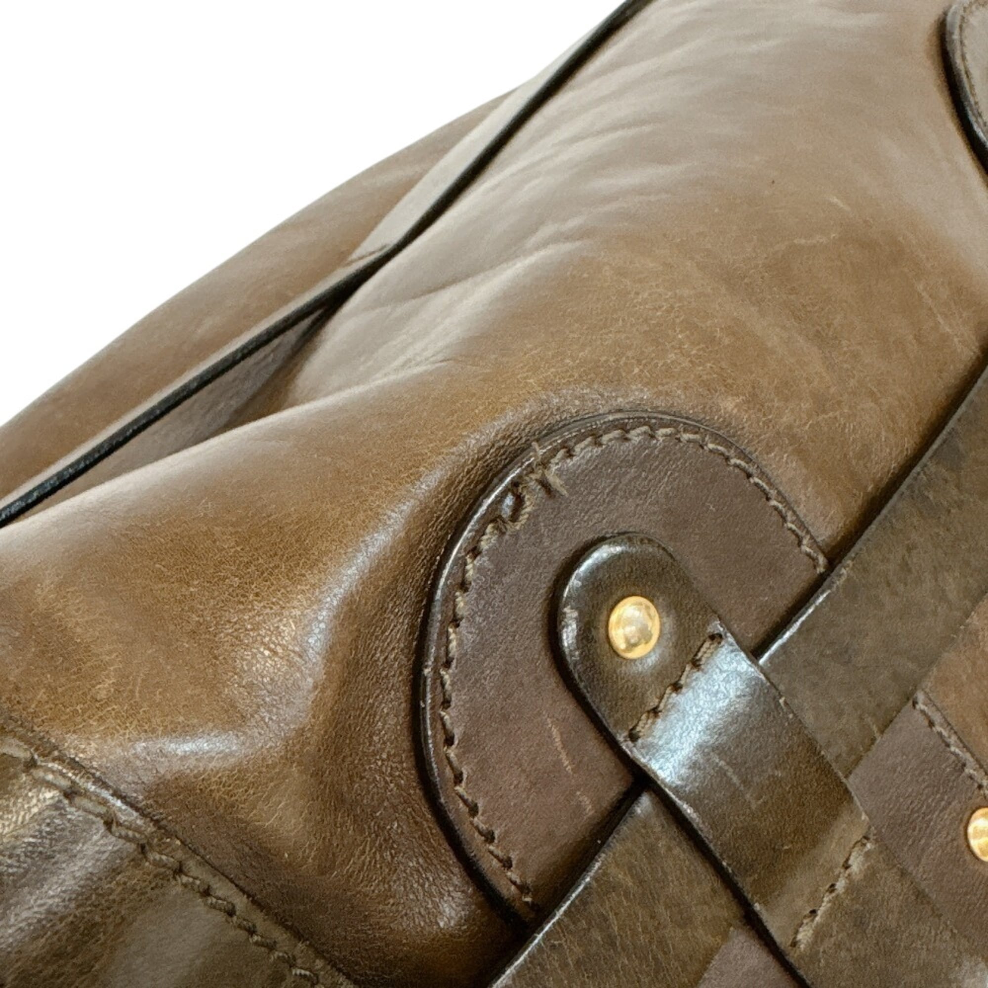 Chloé Brown Leather Handbag Tote Bag (Pre-Owned)