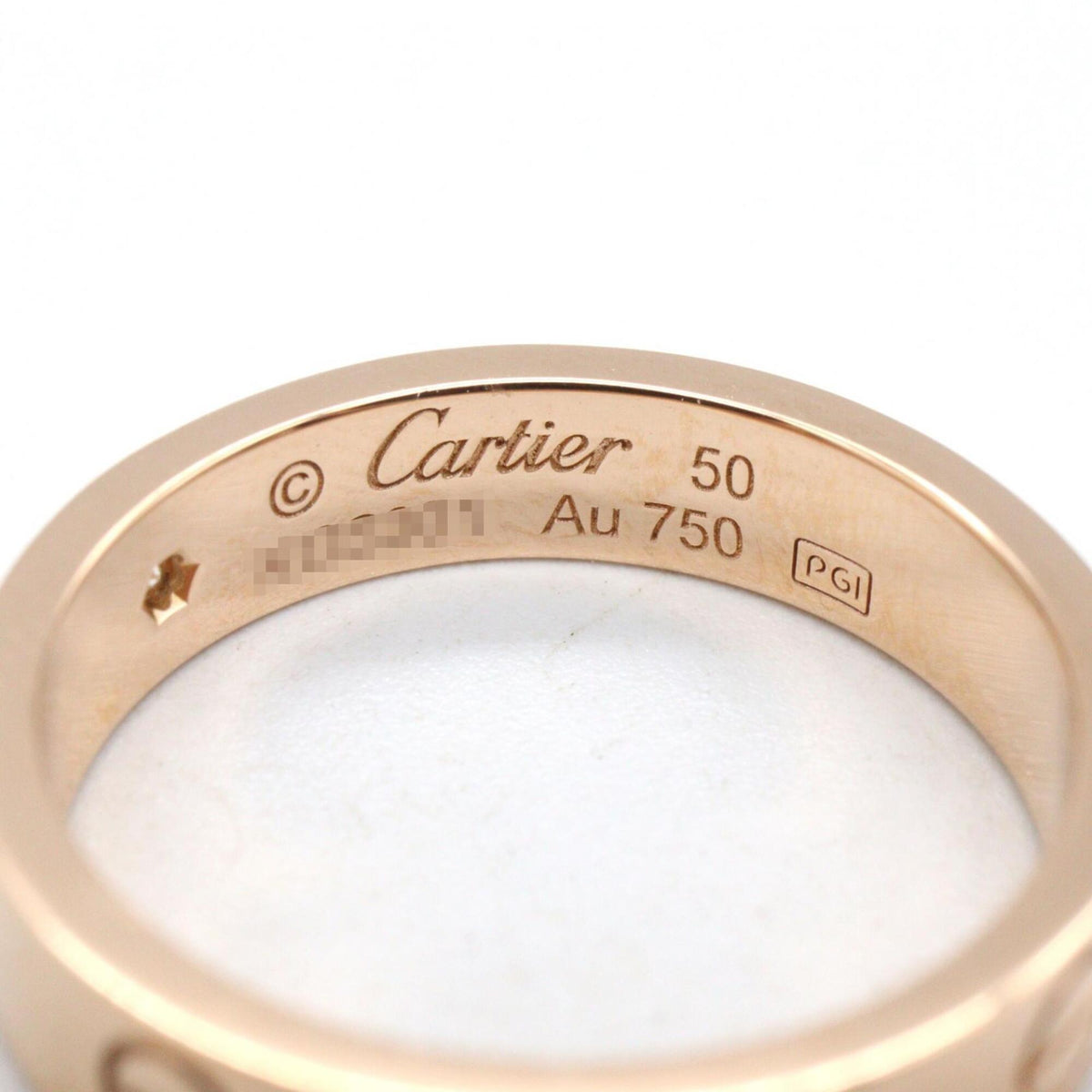 Cartier Gold Clear Pink Gold (18K) Band Ring (Pre-Owned)
