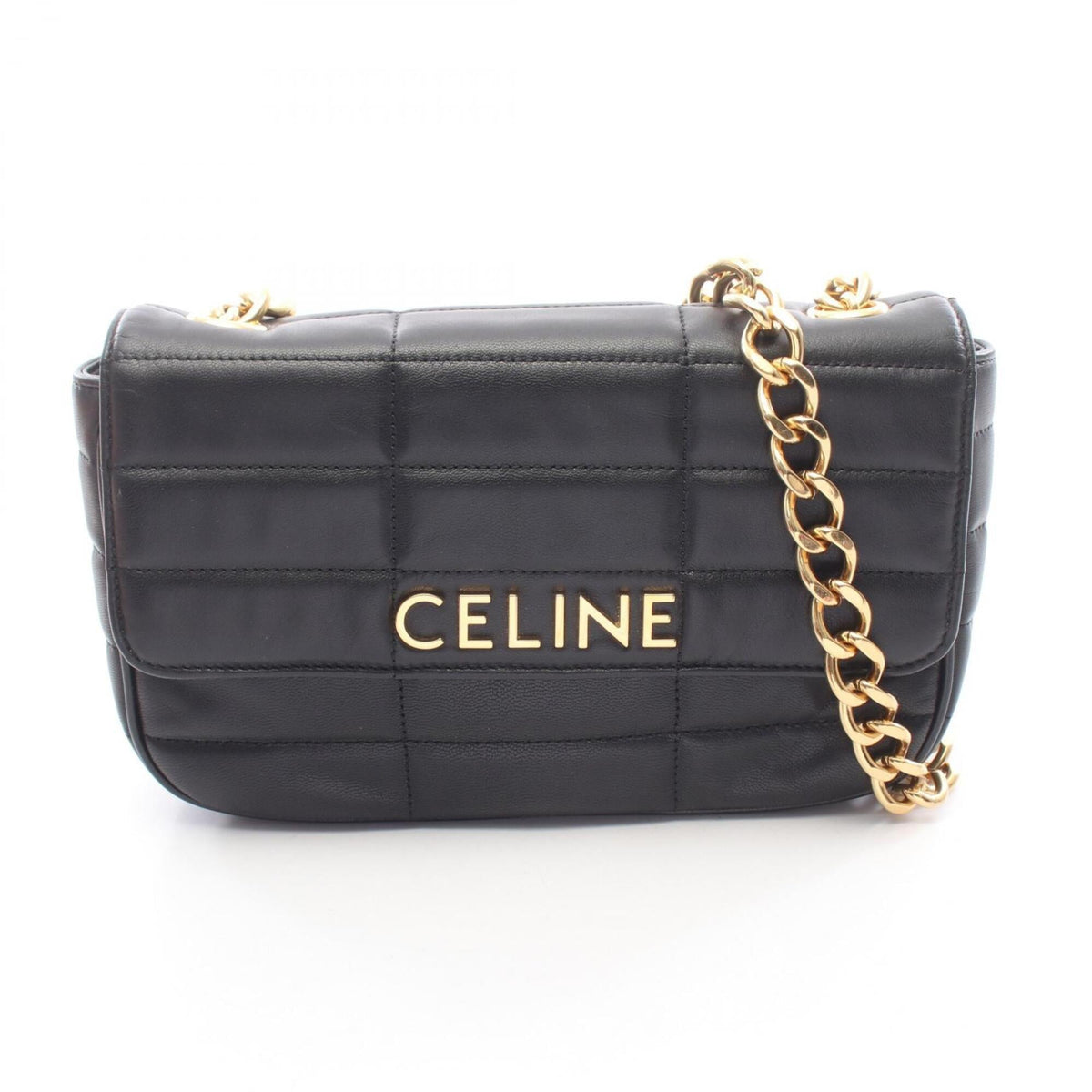 Celine Black Leather Handbag Shoulder Bag (Pre-Owned)
