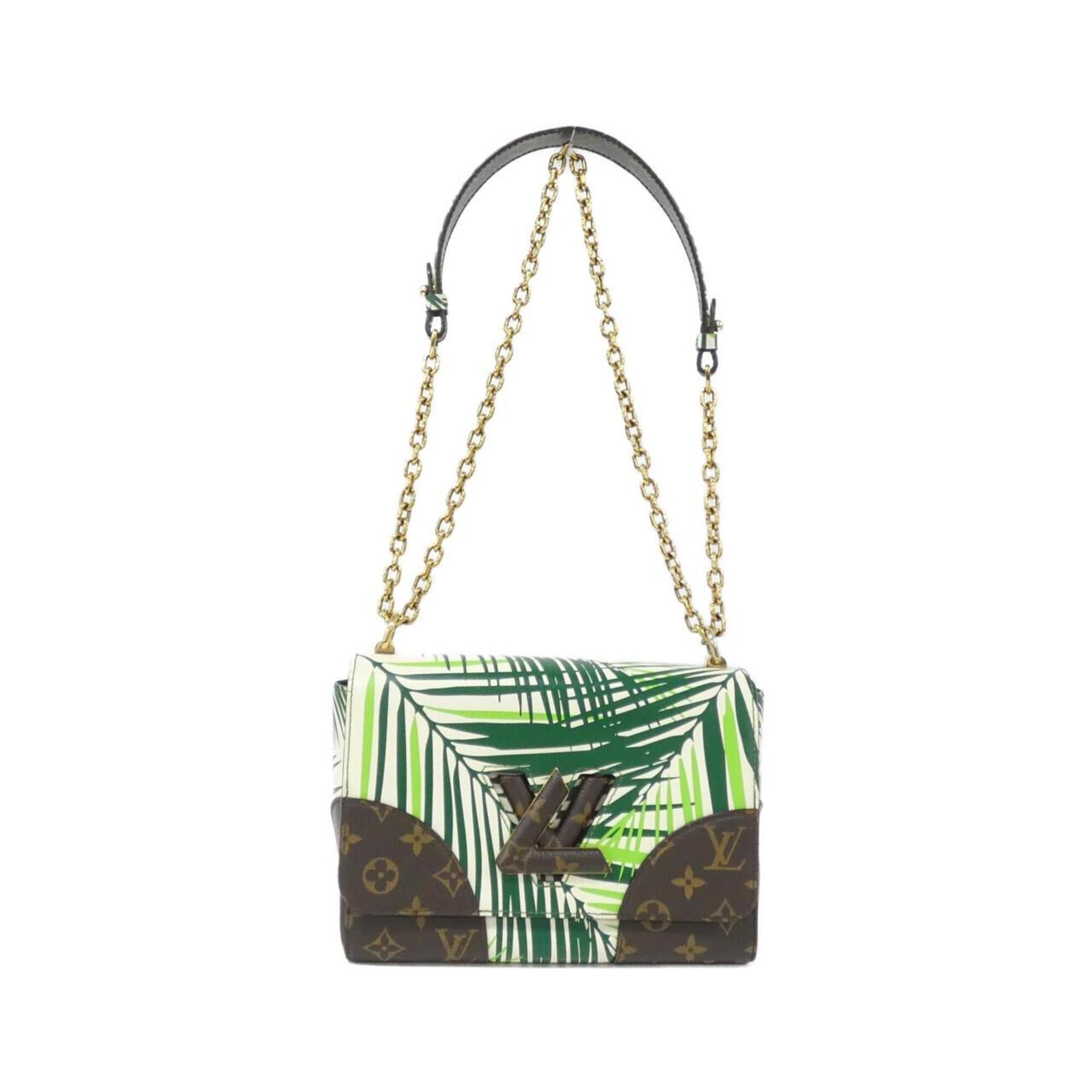 Louis Vuitton Cruise Green Leather Coated Canvas Shoulder Bag (Pre-Owned)
