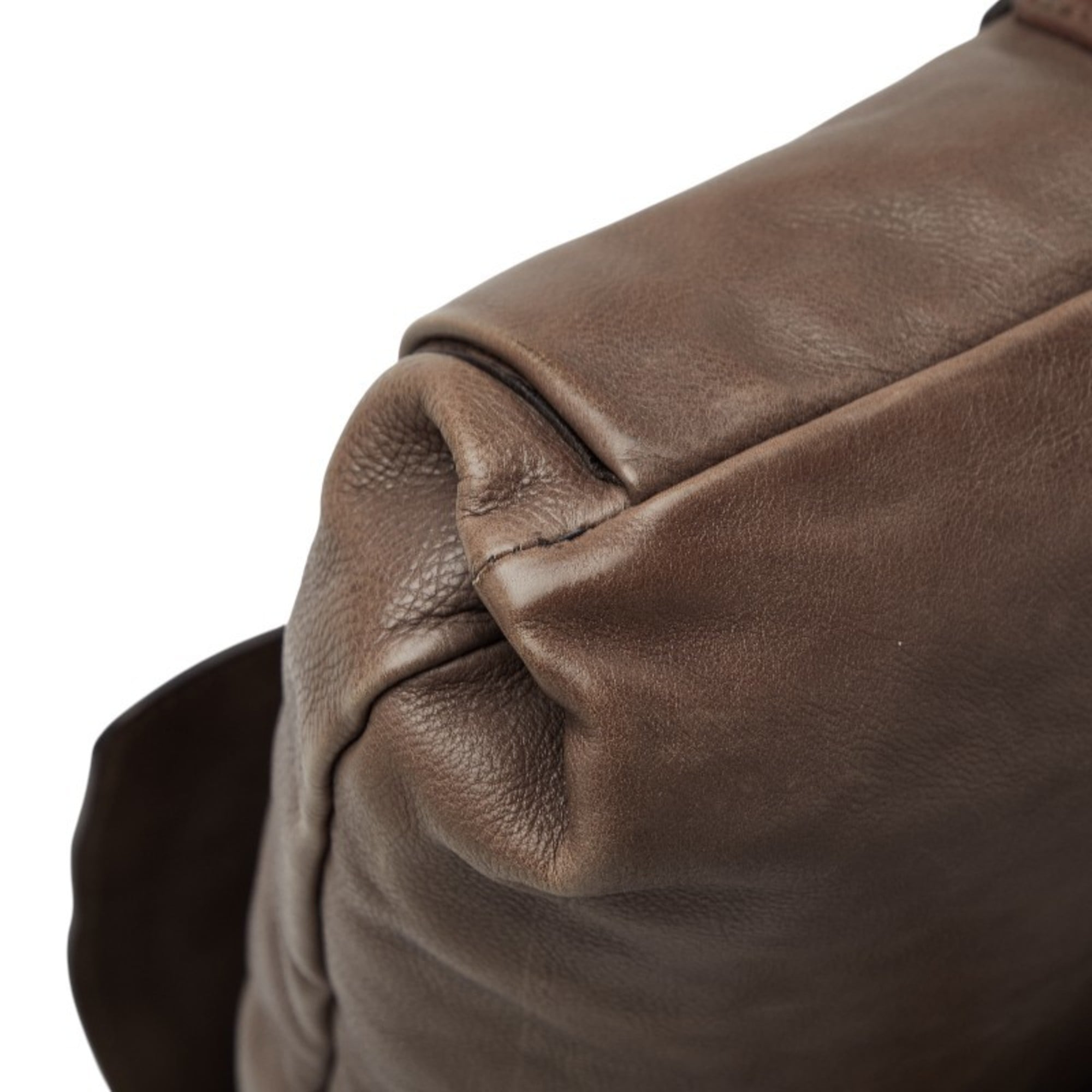 Prada Brown Leather Shoulder Bag (Pre-Owned)