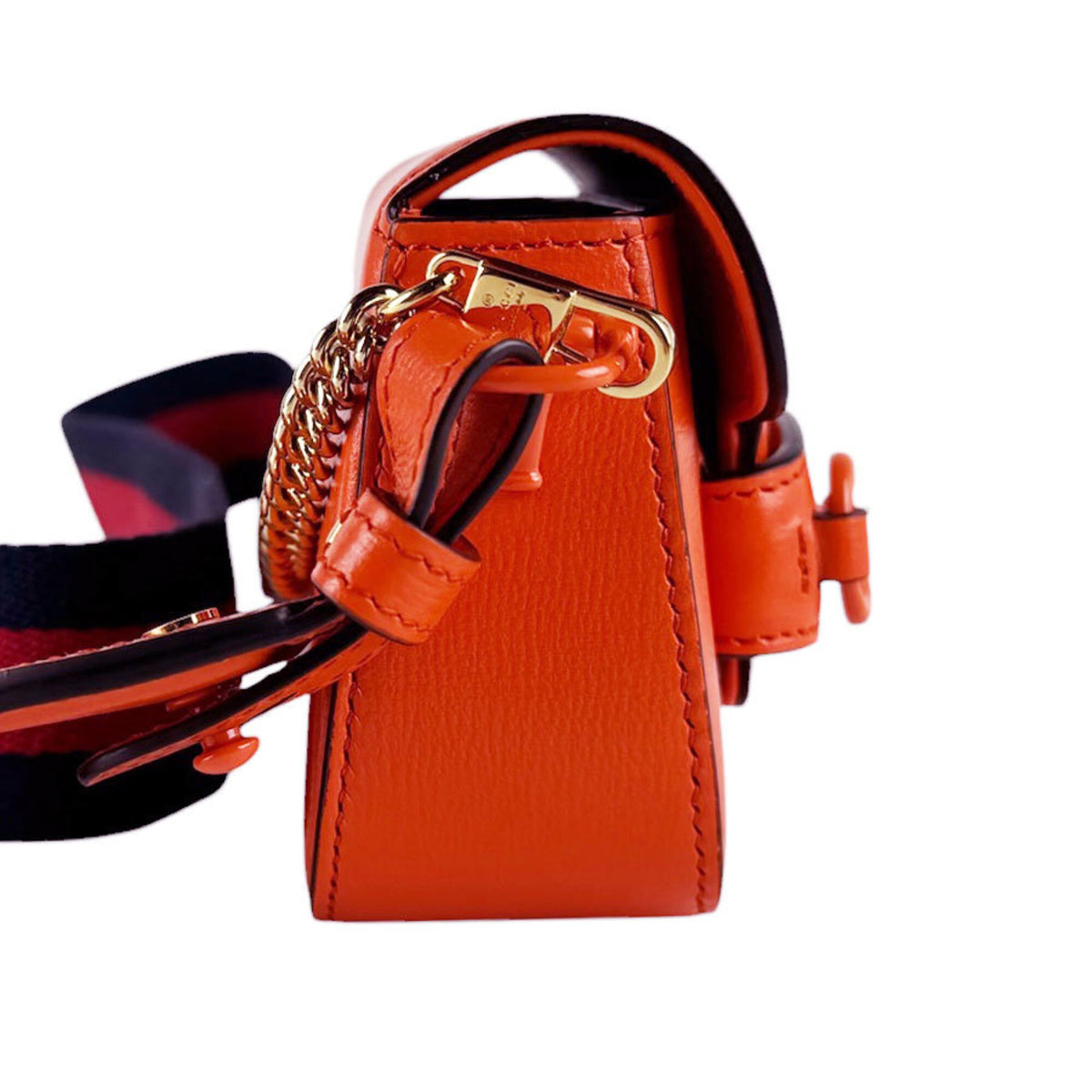 Gucci Orange Leather Shoulder Bag (Pre-Owned)