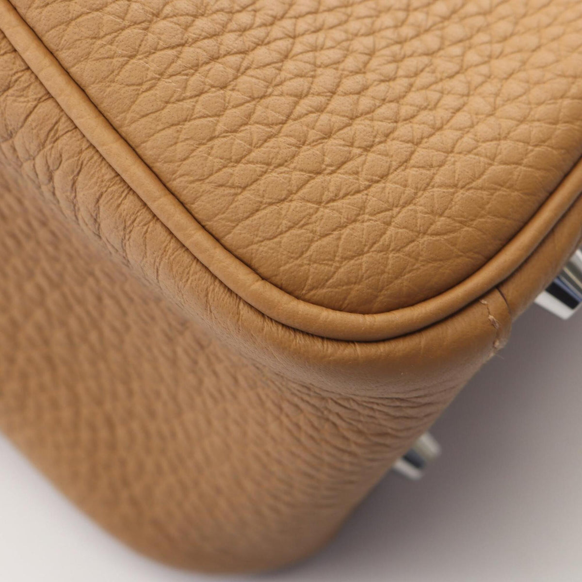 Hermes Beige Biscuit Taurillon Clemence Leather Leather Handbag Shoulder Bag (Pre-Owned)