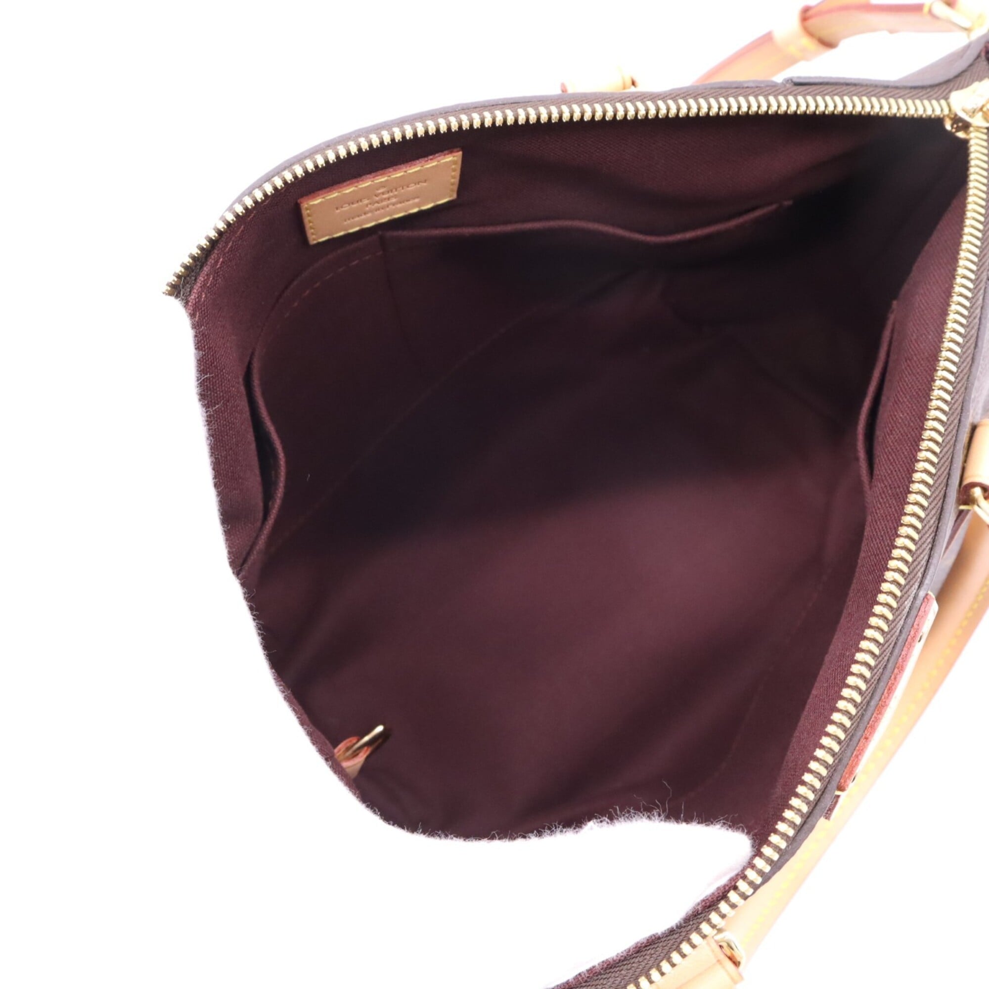 Louis Vuitton Monogram Beige Brown Coated Canvas Leather Handbag Shoulder Bag (Pre-Owned)