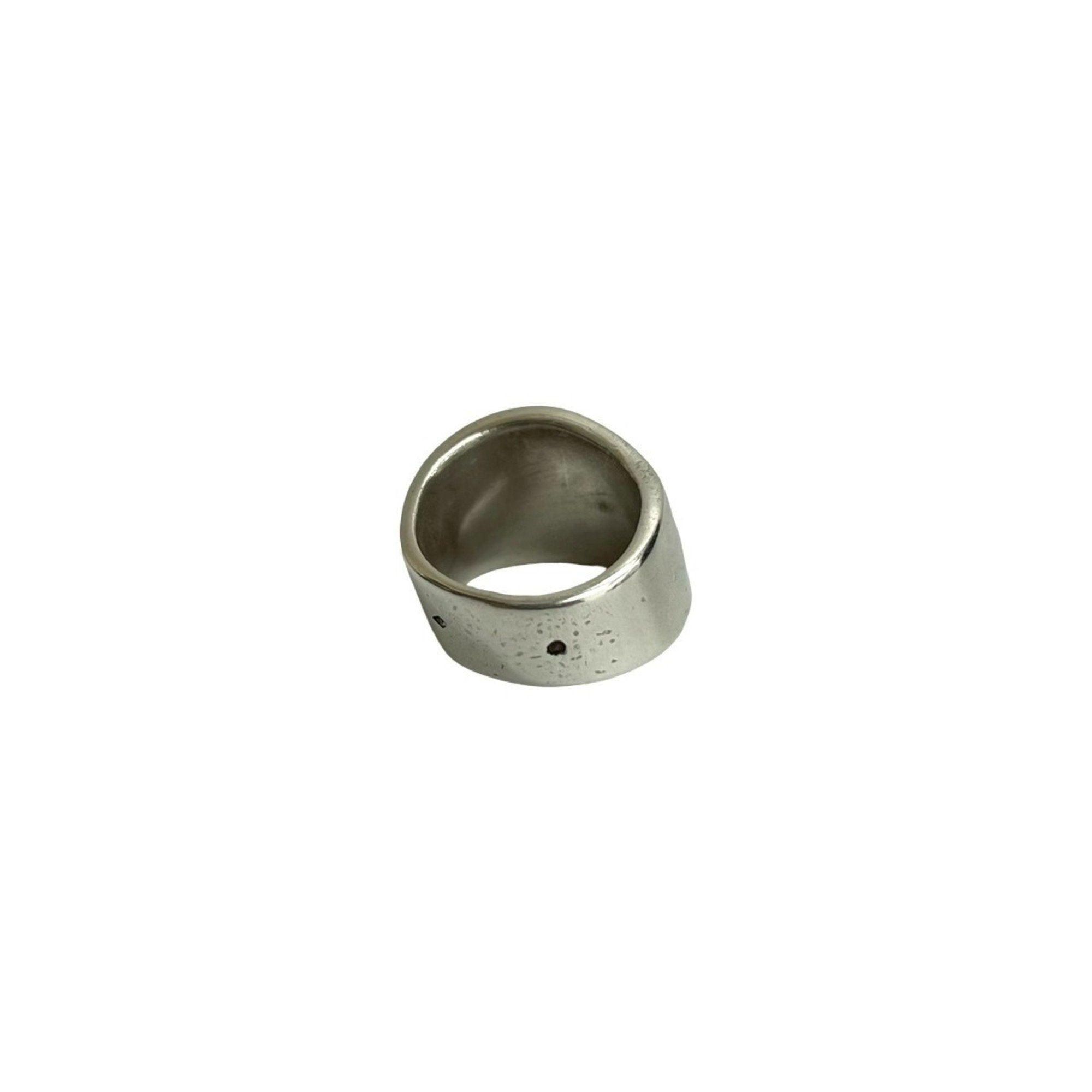 Hermes Silver Silver 925 Band Ring (Pre-Owned)