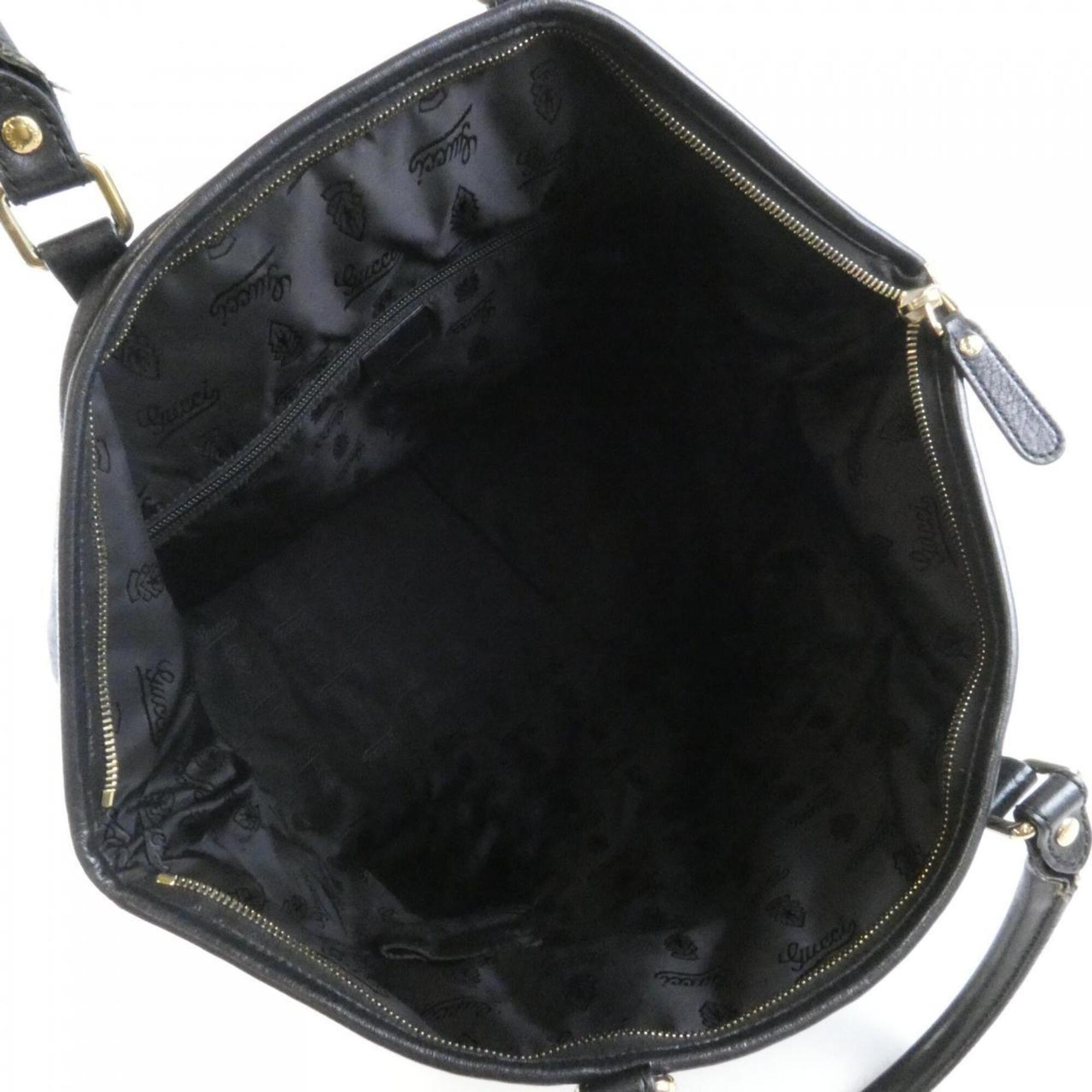 Gucci Black Leather Handbag (Pre-Owned)