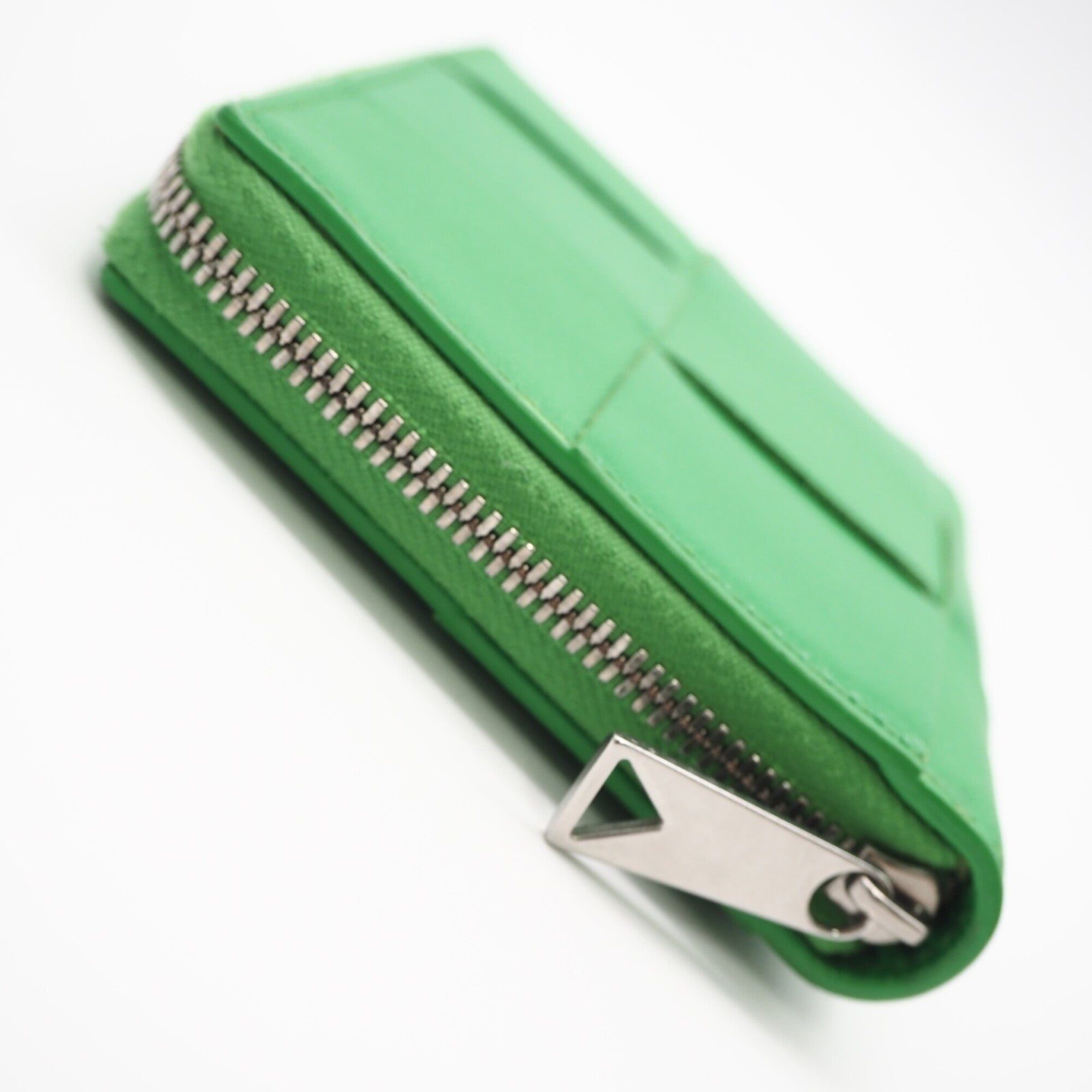 Bottega Veneta Intrecciato Green Leather Wallet (Bi-Fold) (Pre-Owned)
