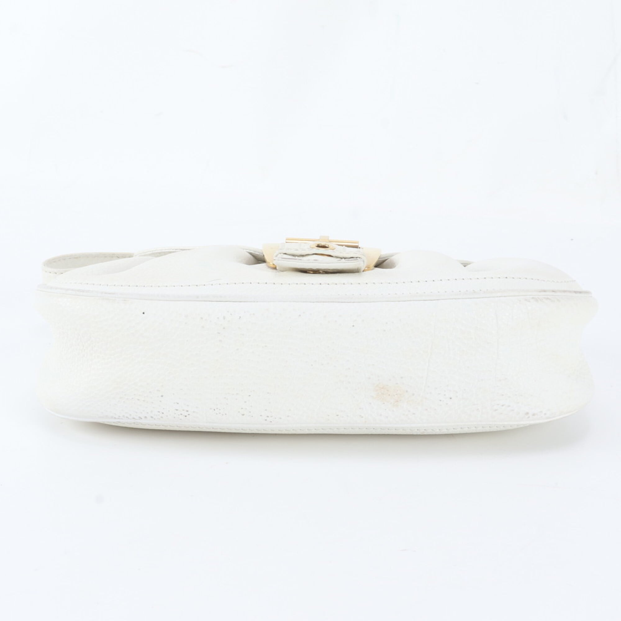 Celine White Leather Handbag Shoulder Bag (Pre-Owned)