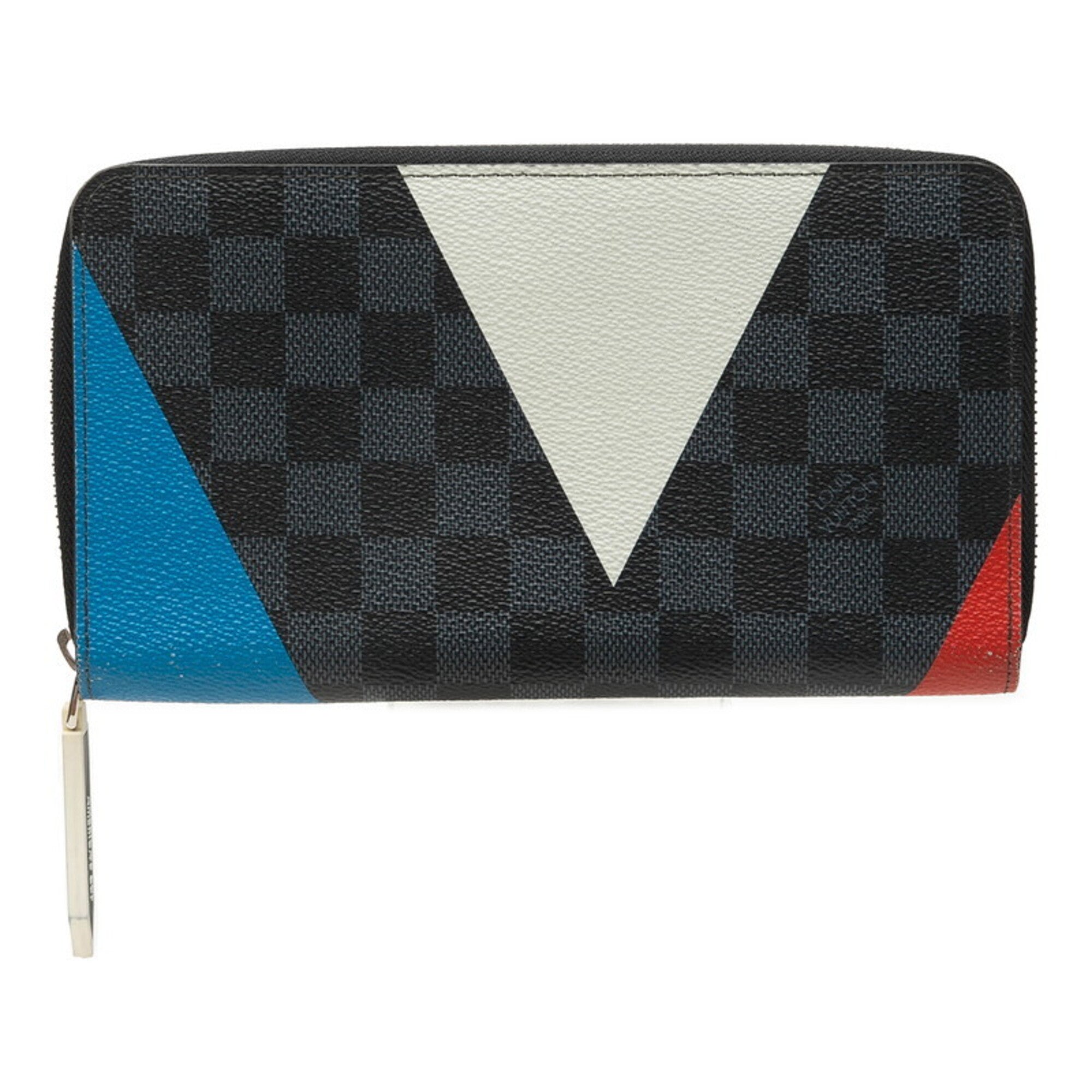 Louis Vuitton Damier Cobalt Black Multi-Color Pvc Leather Long Wallet (Bi-Fold) (Pre-Owned)