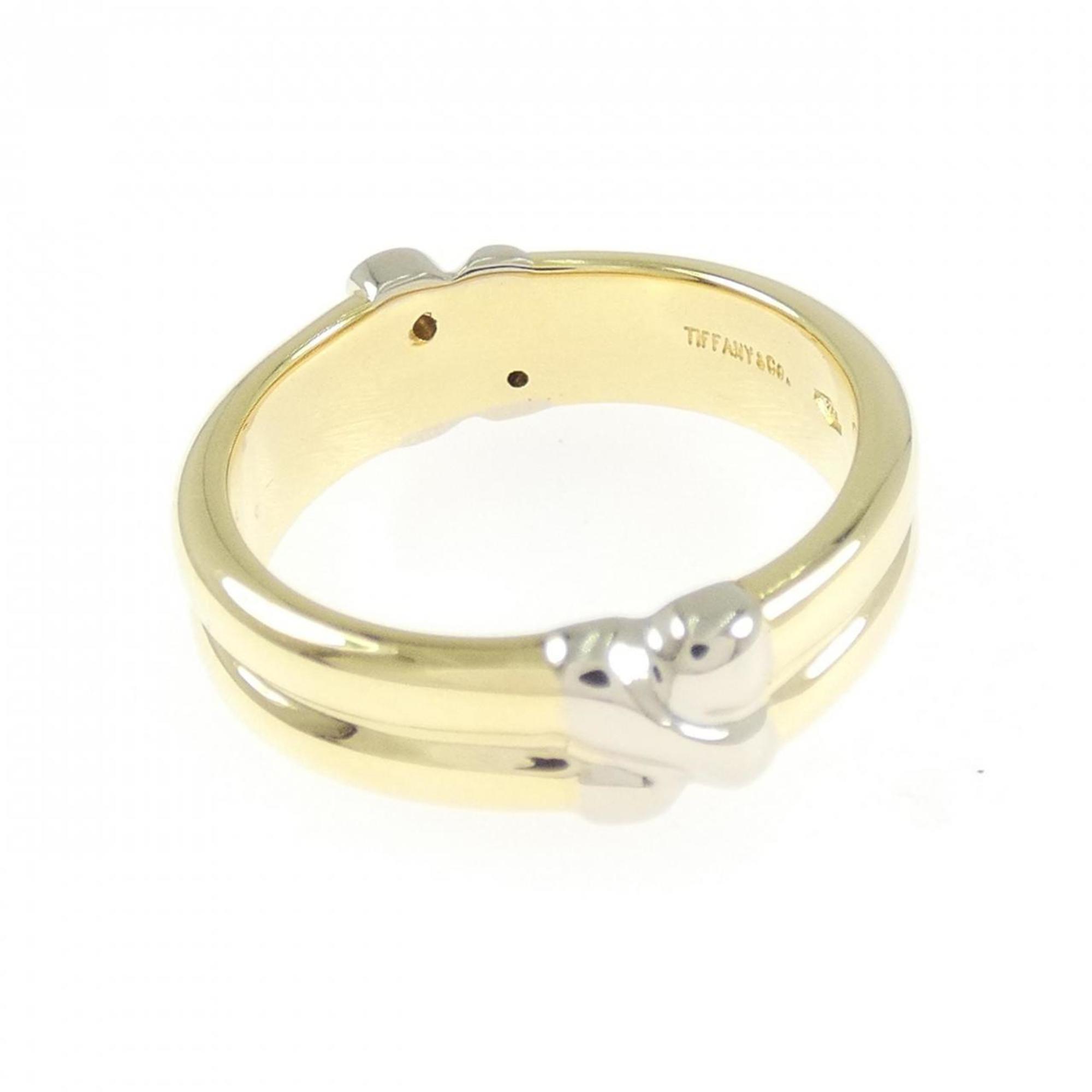 Tiffany White Gold Yellow Gold Yellow Gold (18K) White Gold (18K) Band Ring (Pre-Owned)