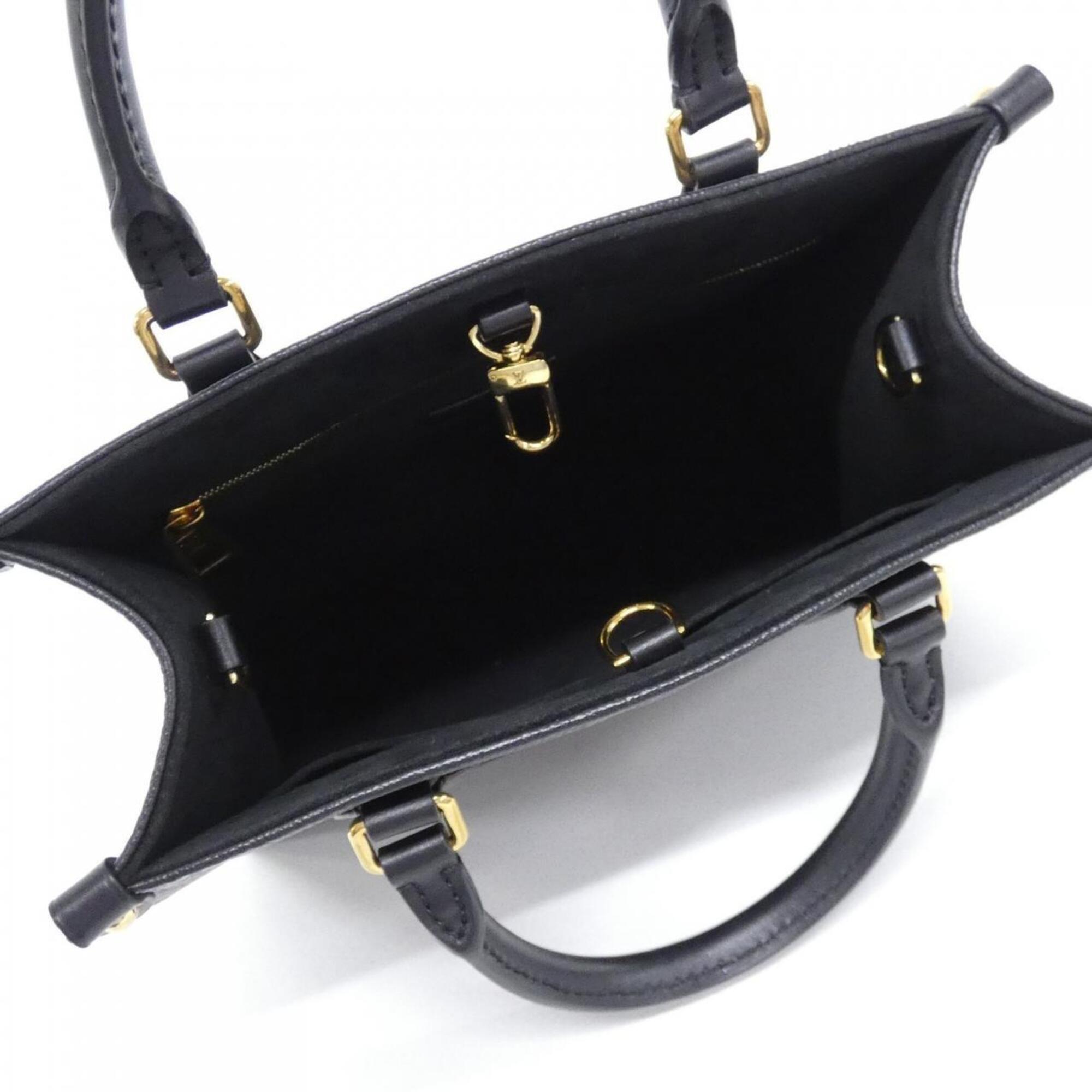 Louis Vuitton Black Leather Handbag (Pre-Owned)