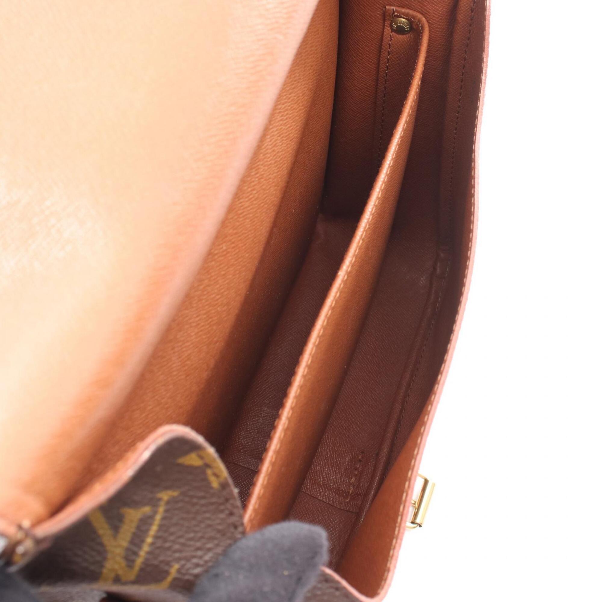 Louis Vuitton Brown Monogram Coated Canvas Leather Handbag Shoulder Bag (Pre-Owned)