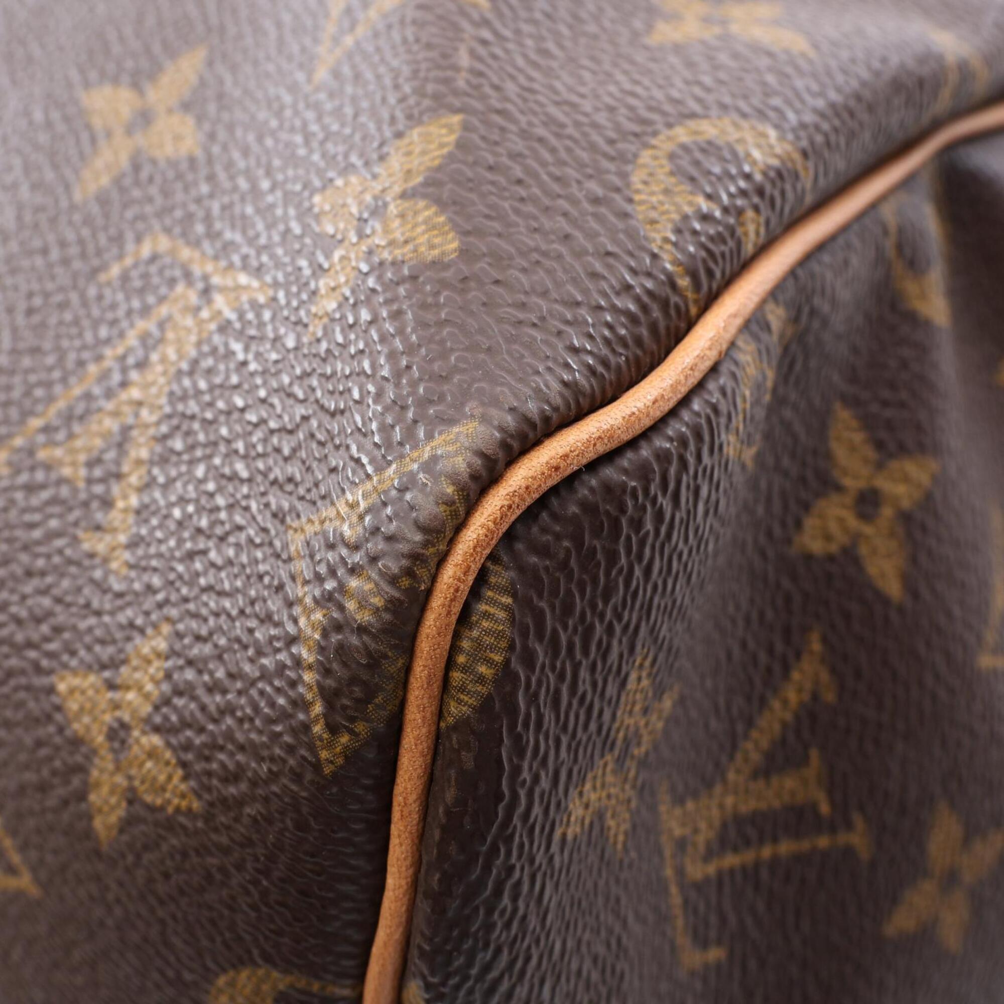 Louis Vuitton Brown Coated Canvas Leather Boston Bag Handbag (Pre-Owned)