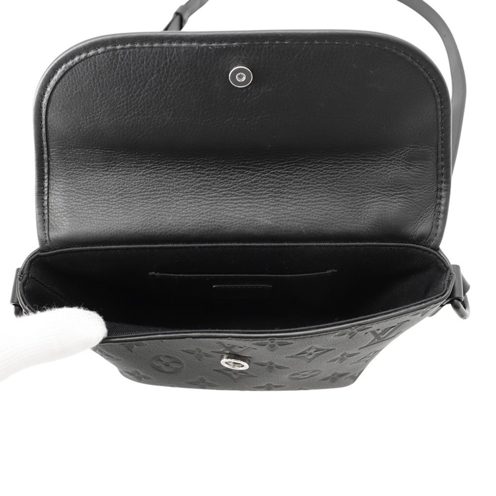 Louis Vuitton Noir Monogram Shadow Shoulder Bag (Pre-Owned)