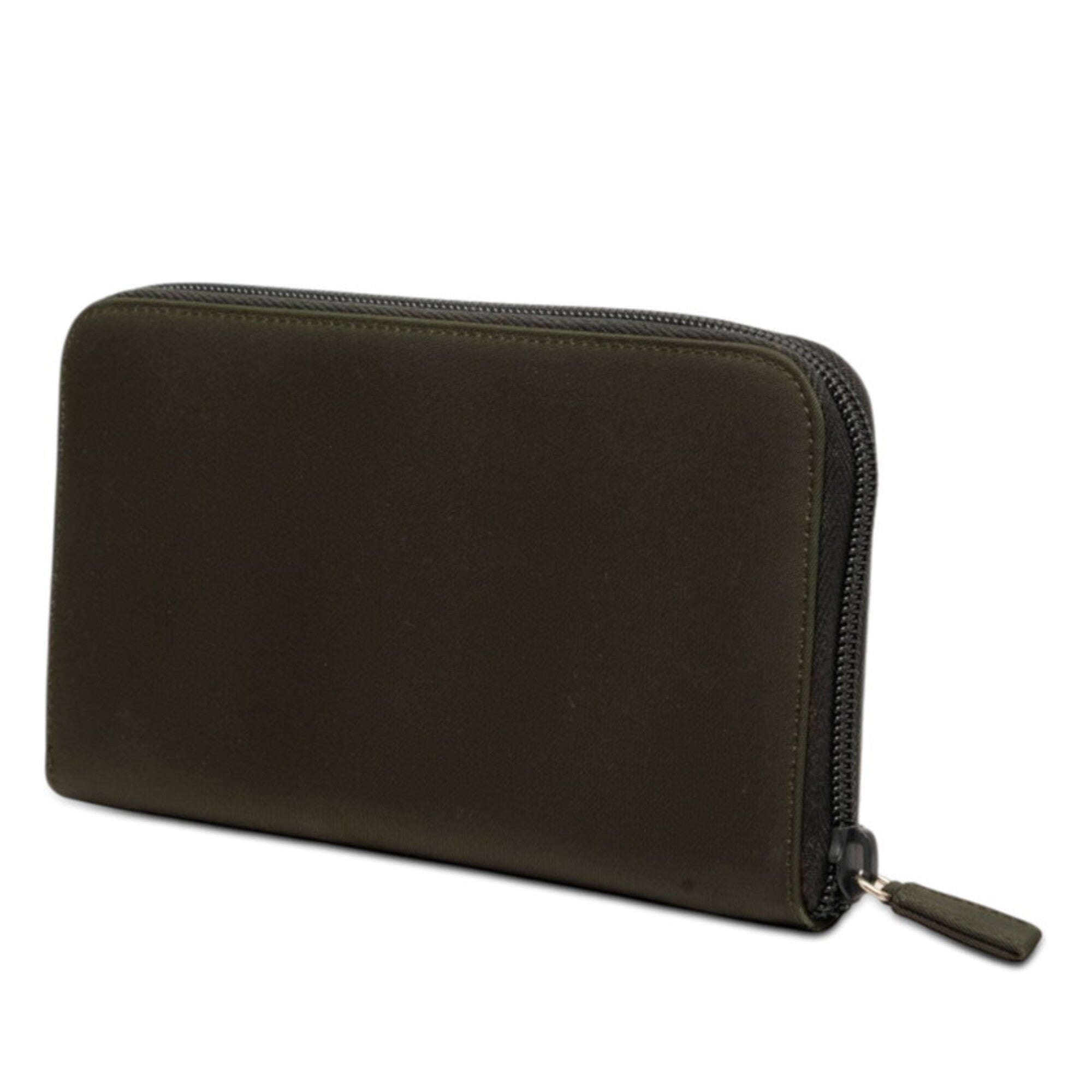 Prada Dark Green Nylon Long Wallet (Bi-Fold) (Pre-Owned)
