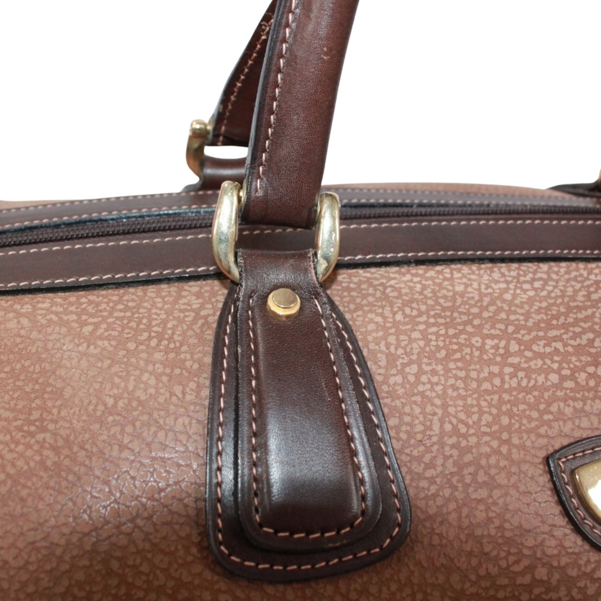 Gucci Brown Leather Boston Bag Handbag (Pre-Owned)