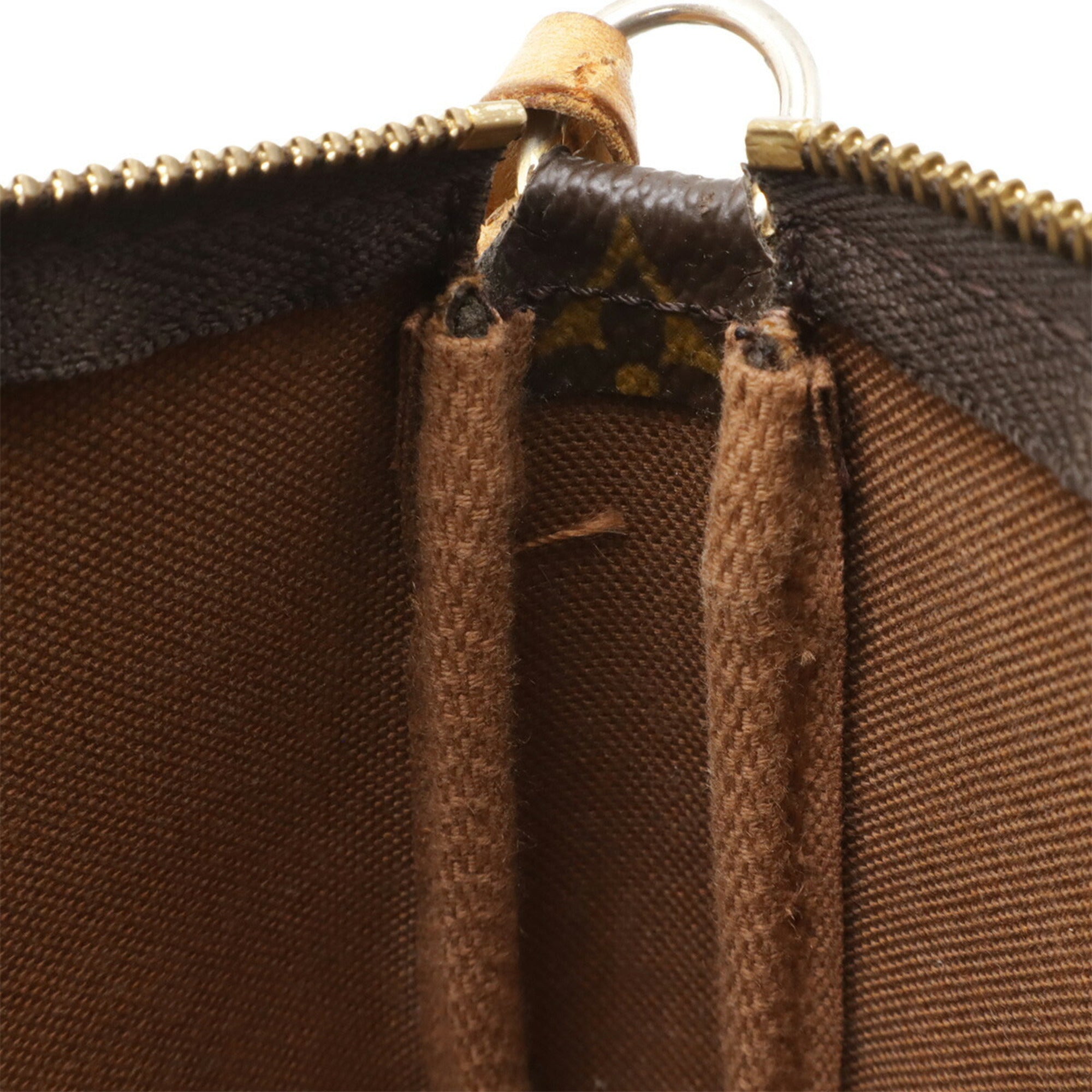 Louis Vuitton Brown Monogram Canvas Pvc Coated Canvas Handbag Pochette Pouch (Pre-Owned)