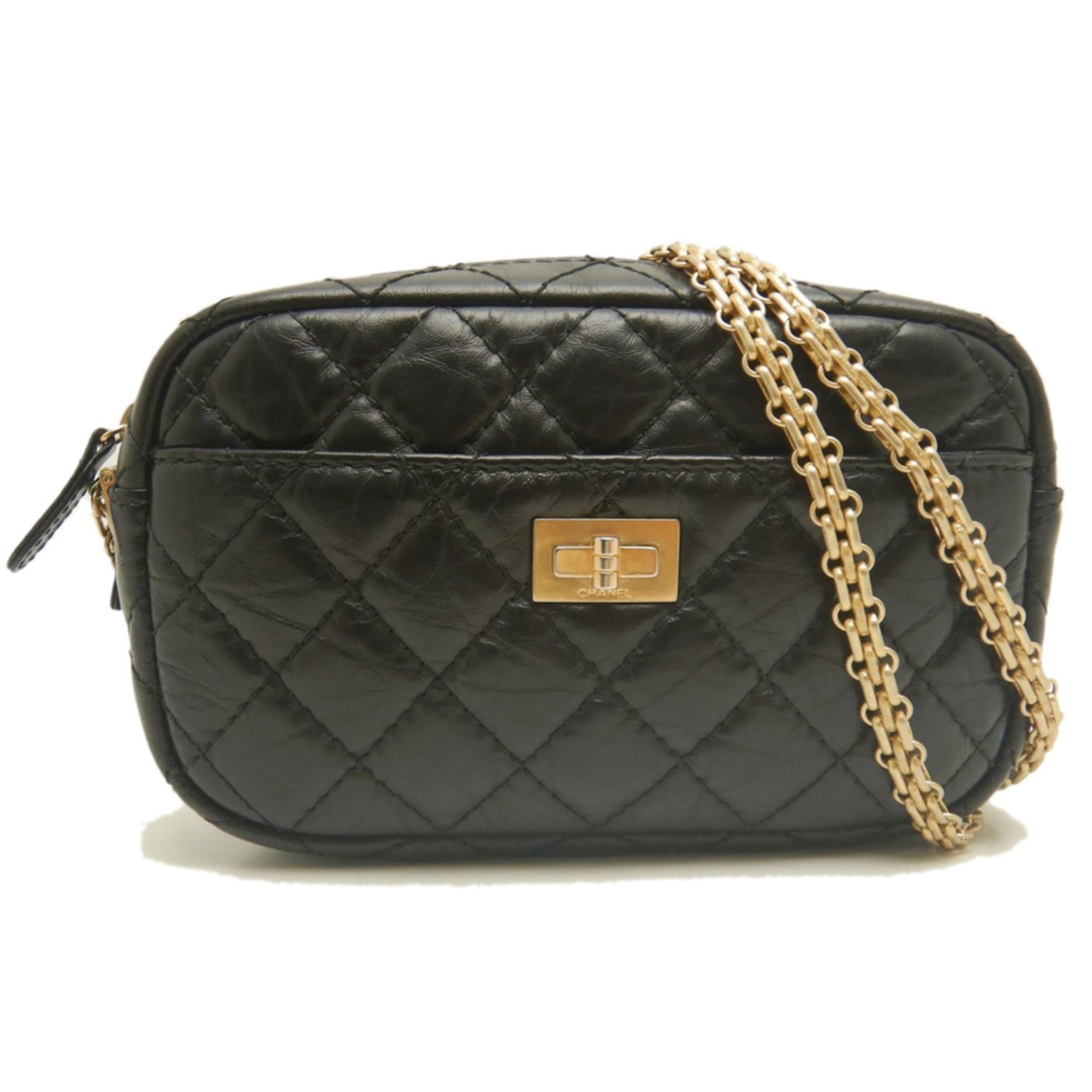 Chanel Black Leather Shoulder Bag (Pre-Owned)
