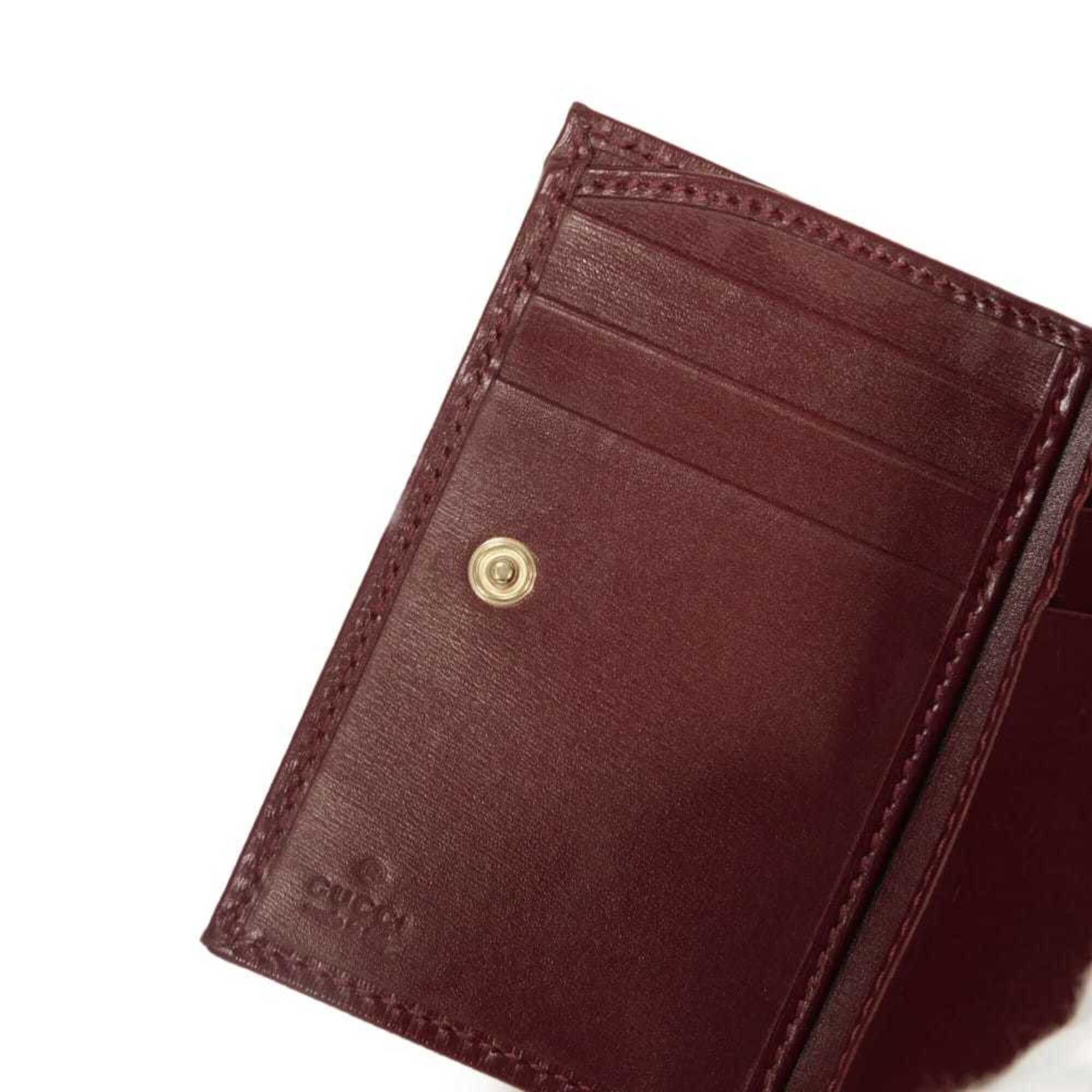 Gucci Bordeaux Red Color Gg Supreme Wallet (Bi-Fold) (Pre-Owned)