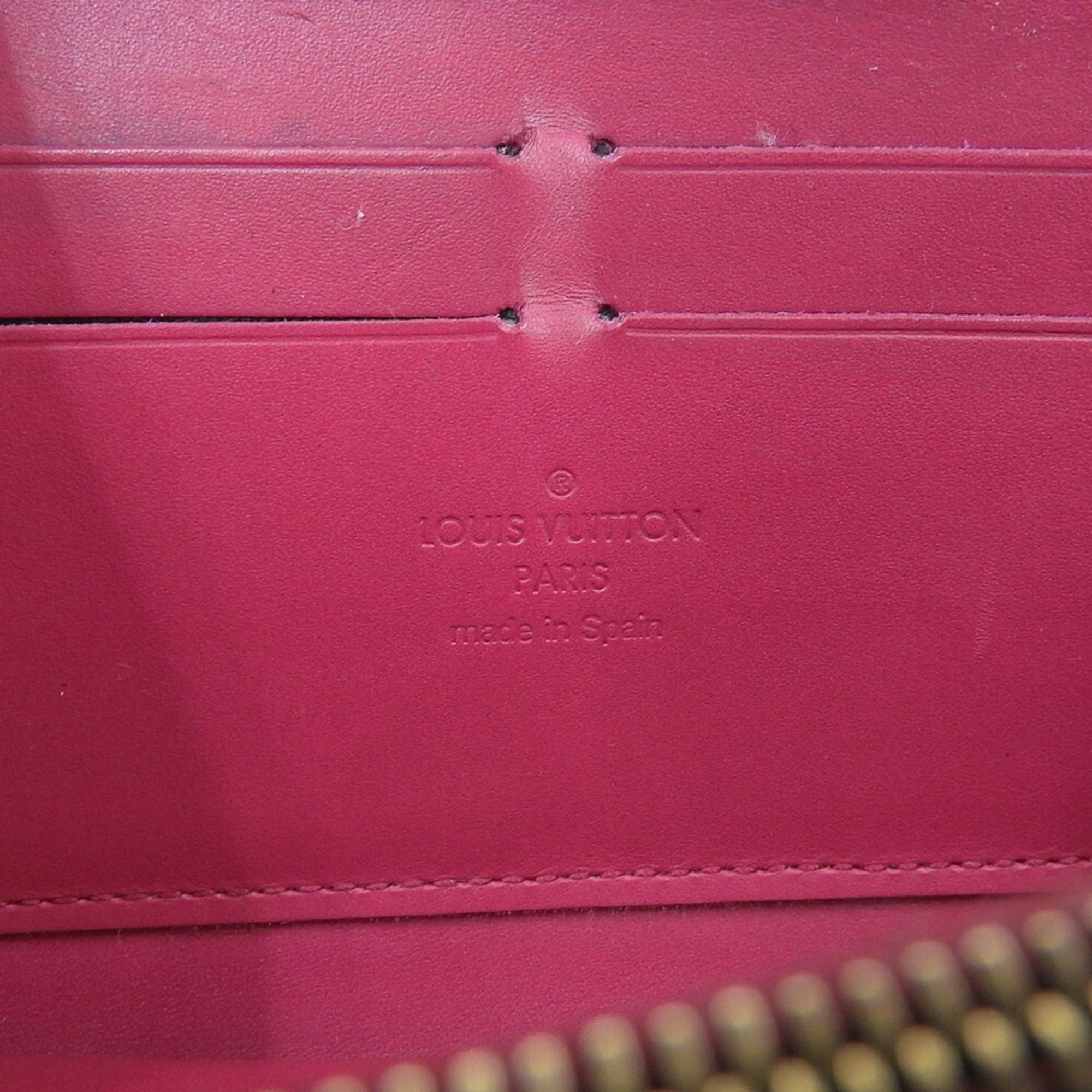Louis Vuitton Black Pink Leather Long Wallet (Bi-Fold) (Pre-Owned)