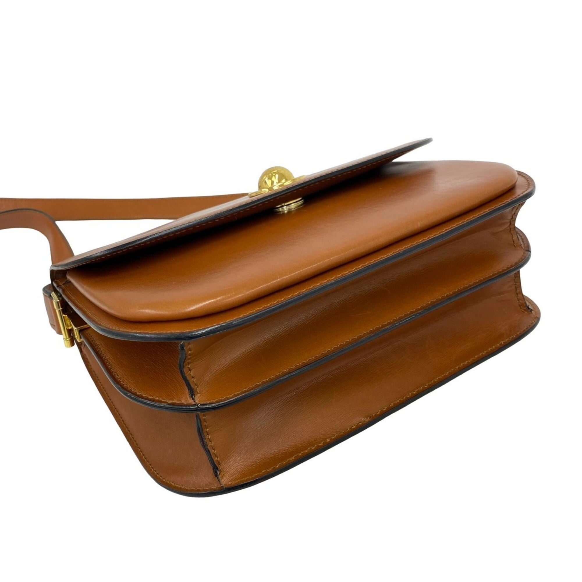 Celine Brown Leather Pochette Shoulder Bag (Pre-Owned)