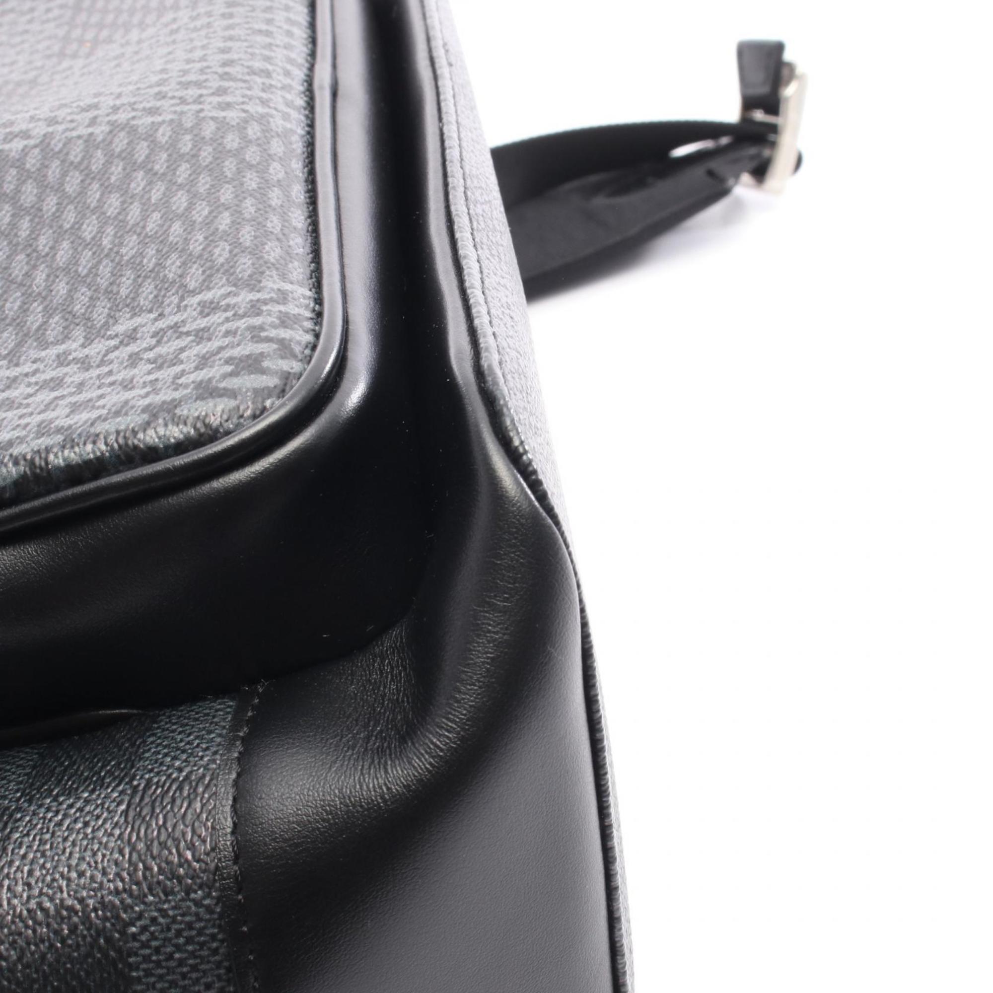 Louis Vuitton Black Damier Graphite Gray Coated Canvas Leather Backpack (Pre-Owned)