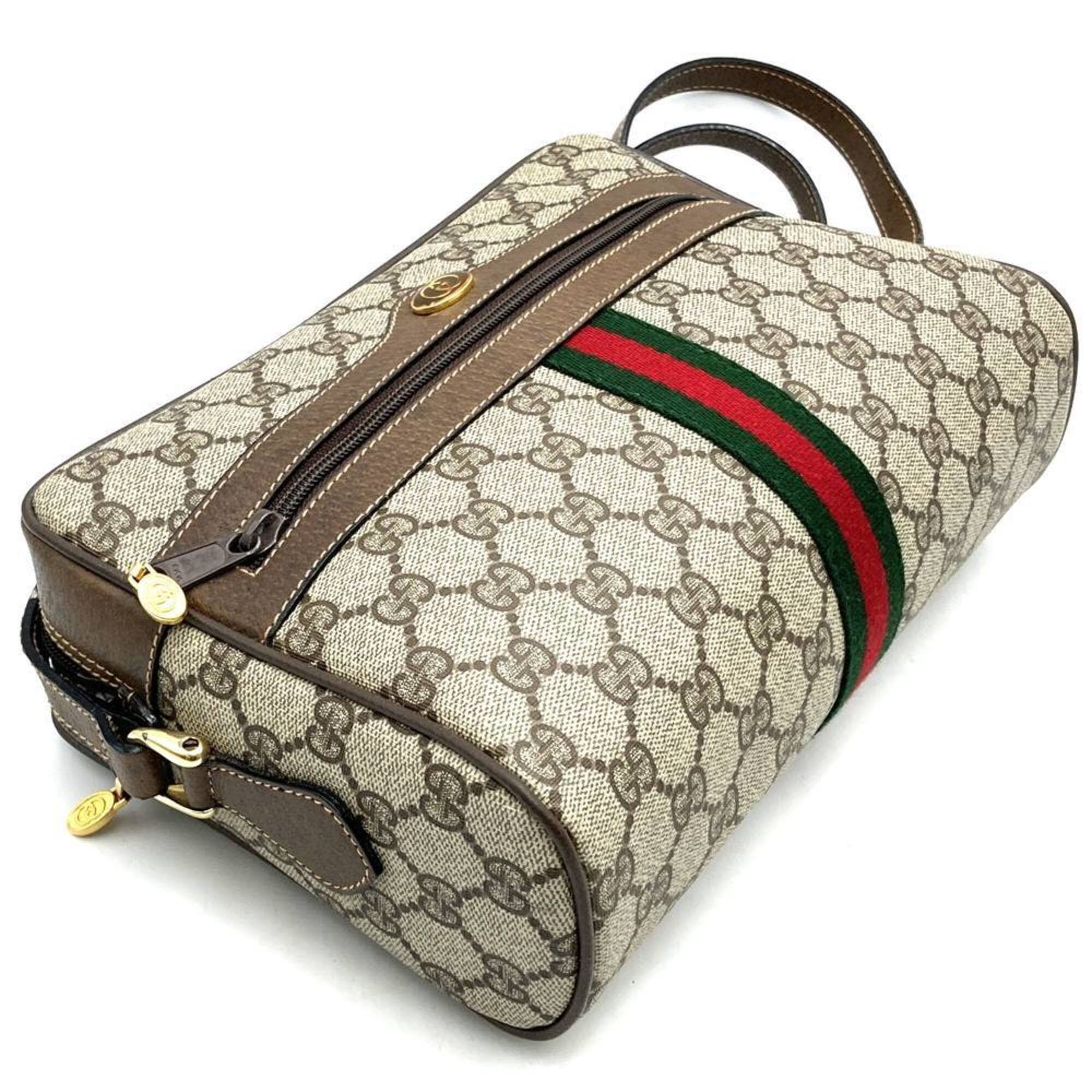Gucci Brown Gg Supreme Canvas Pvc Shoulder Bag (Pre-Owned)