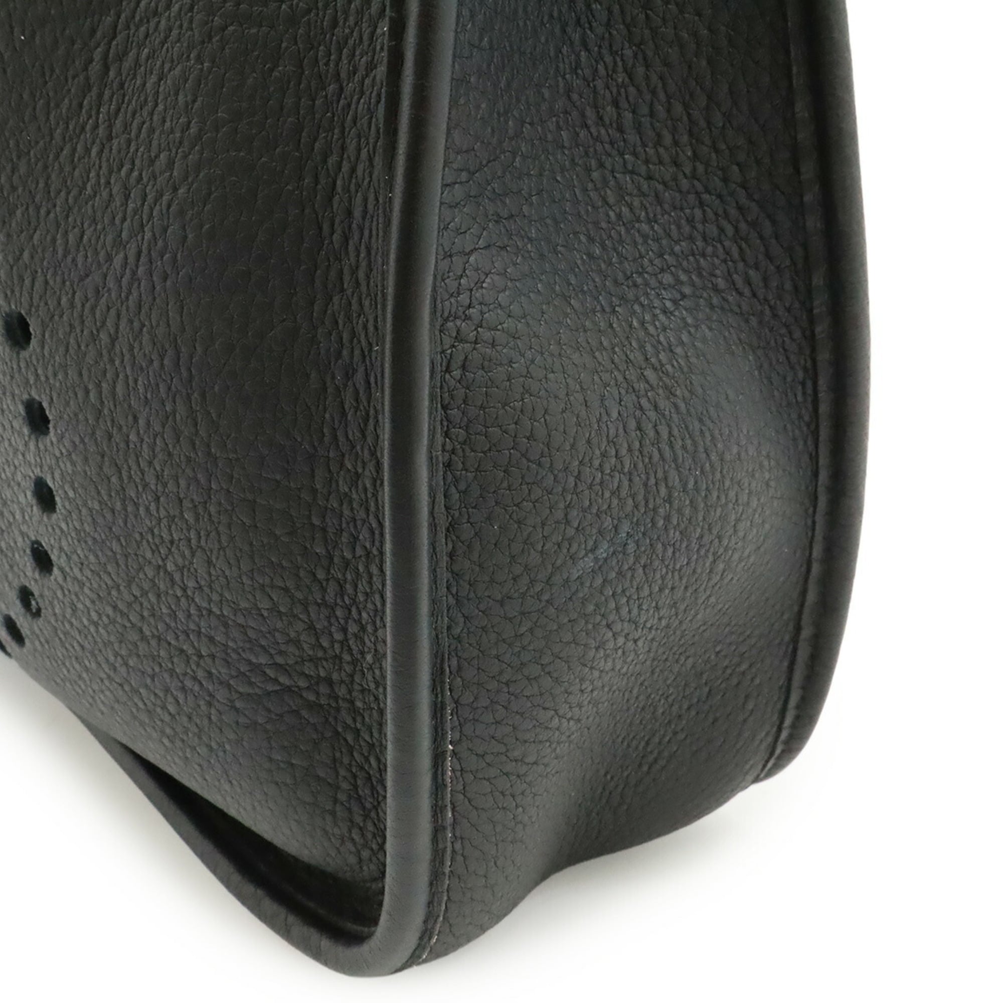 Hermes Evelyne Black Leather Shoulder Bag (Pre-Owned)