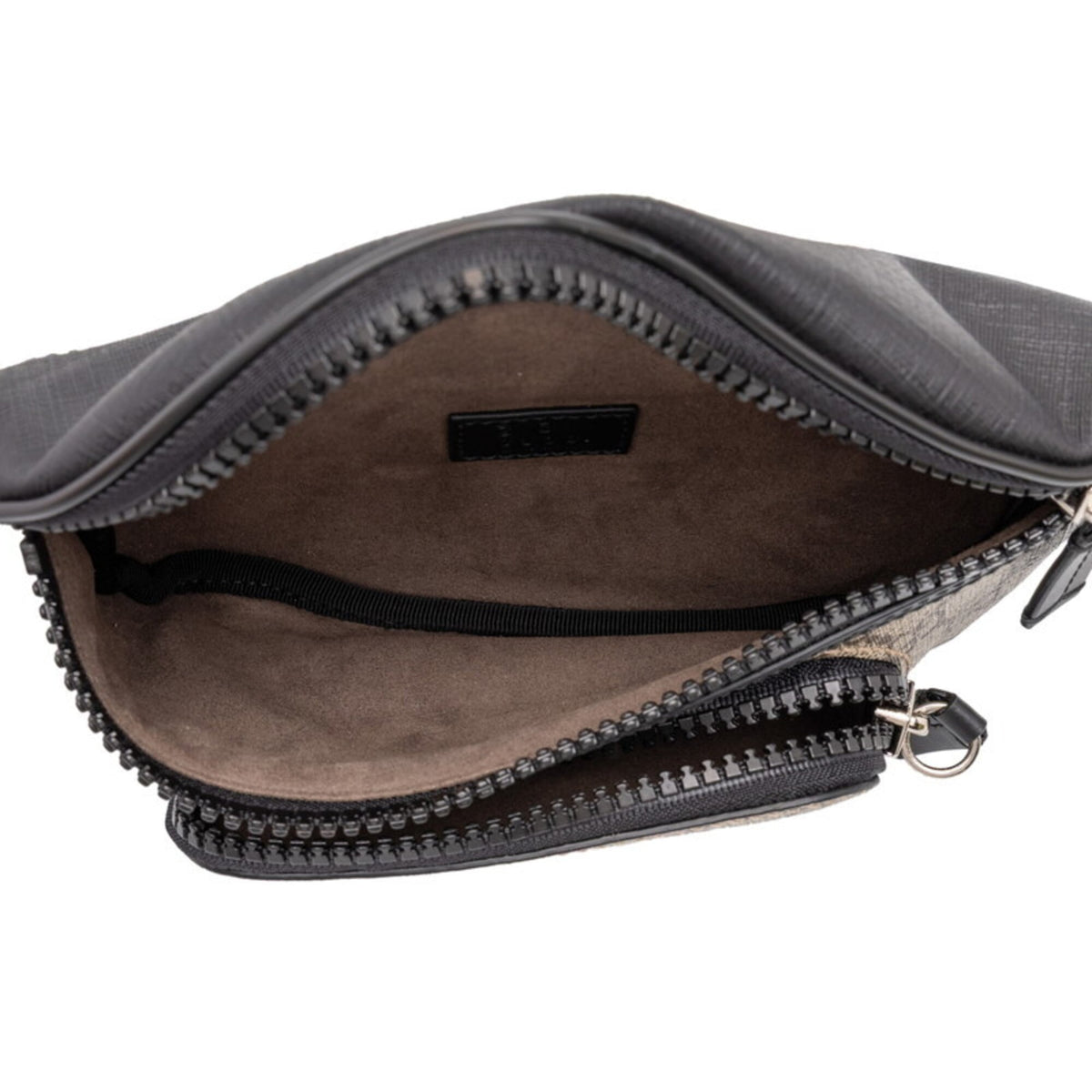 Gucci Beige Black Pvc Leather Fanny Pack Sling Bag (Pre-Owned)