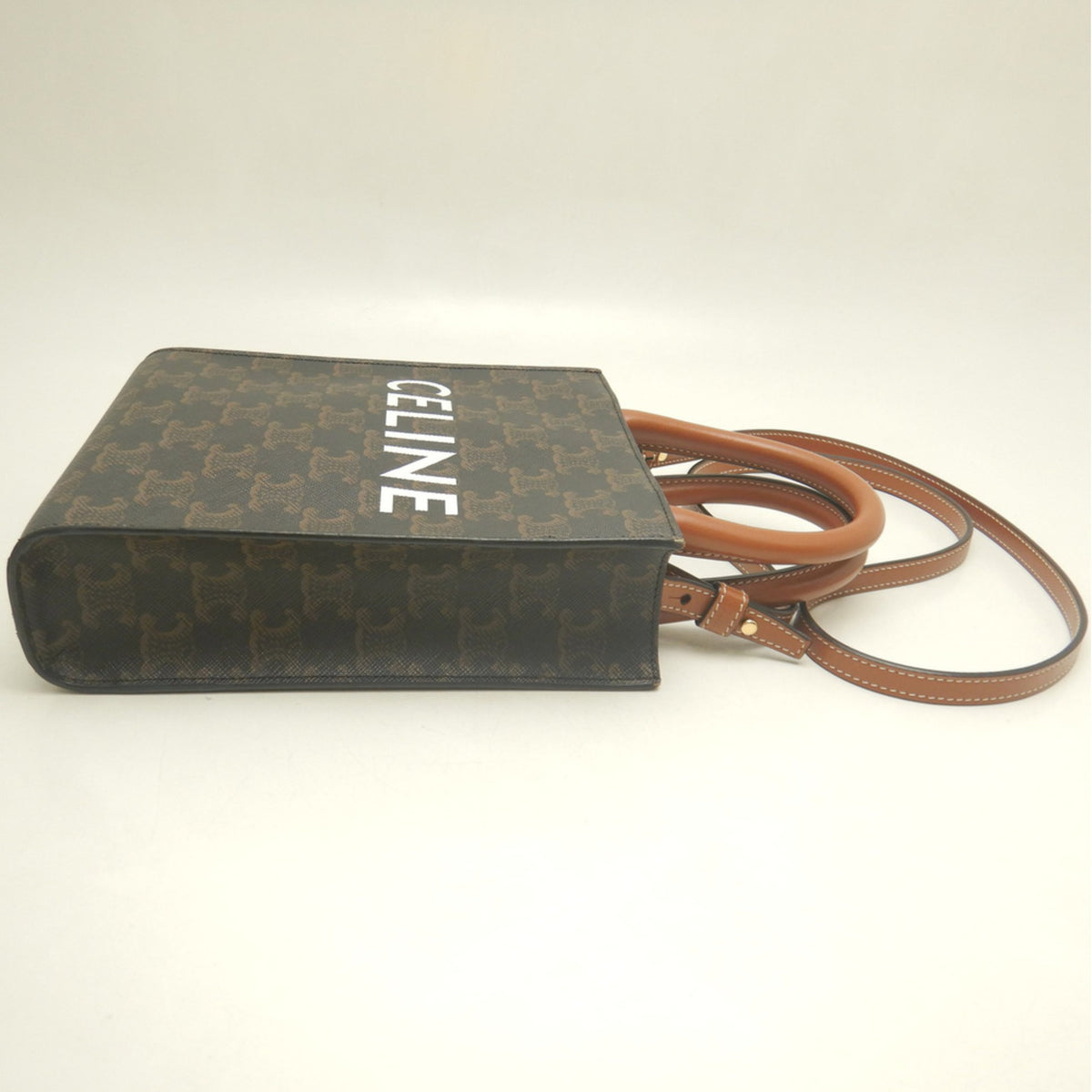 Celine Gold Coated Canvas Handbag (Pre-Owned)