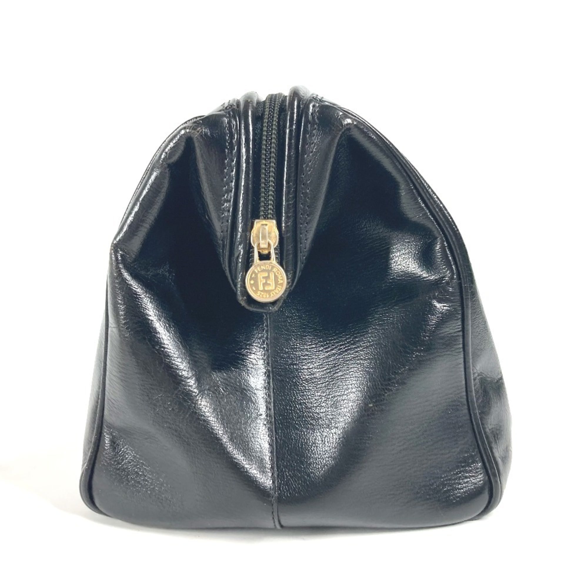 Fendi Black Leather Handbag Shoulder Bag (Pre-Owned)