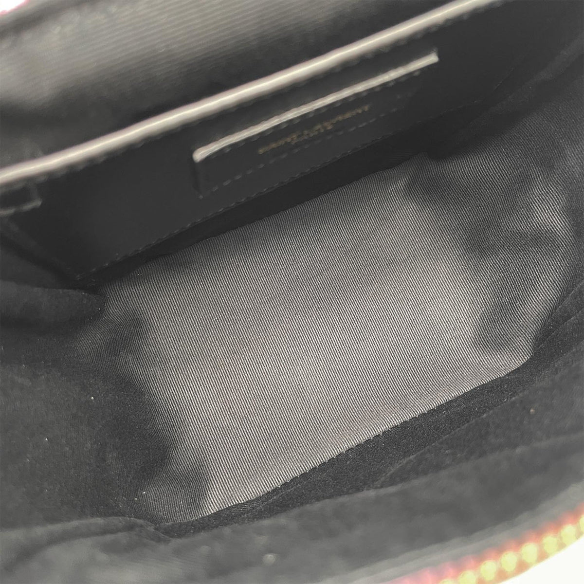 Yves Saint Laurent Purple Denim Shoulder Bag Vanity Bag (Pre-Owned)