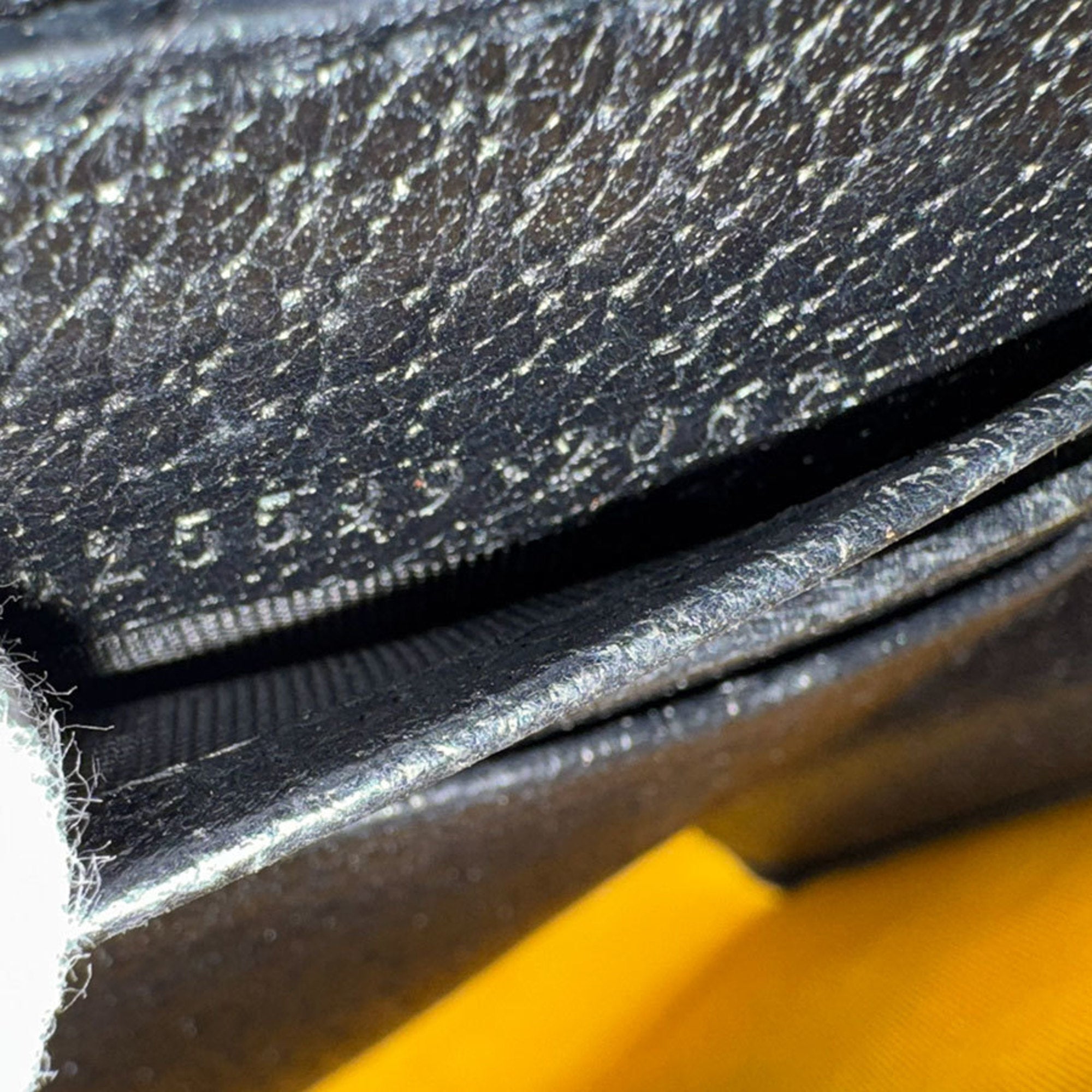 Gucci Black Yellow Nylon Leather Shoulder Bag (Pre-Owned)