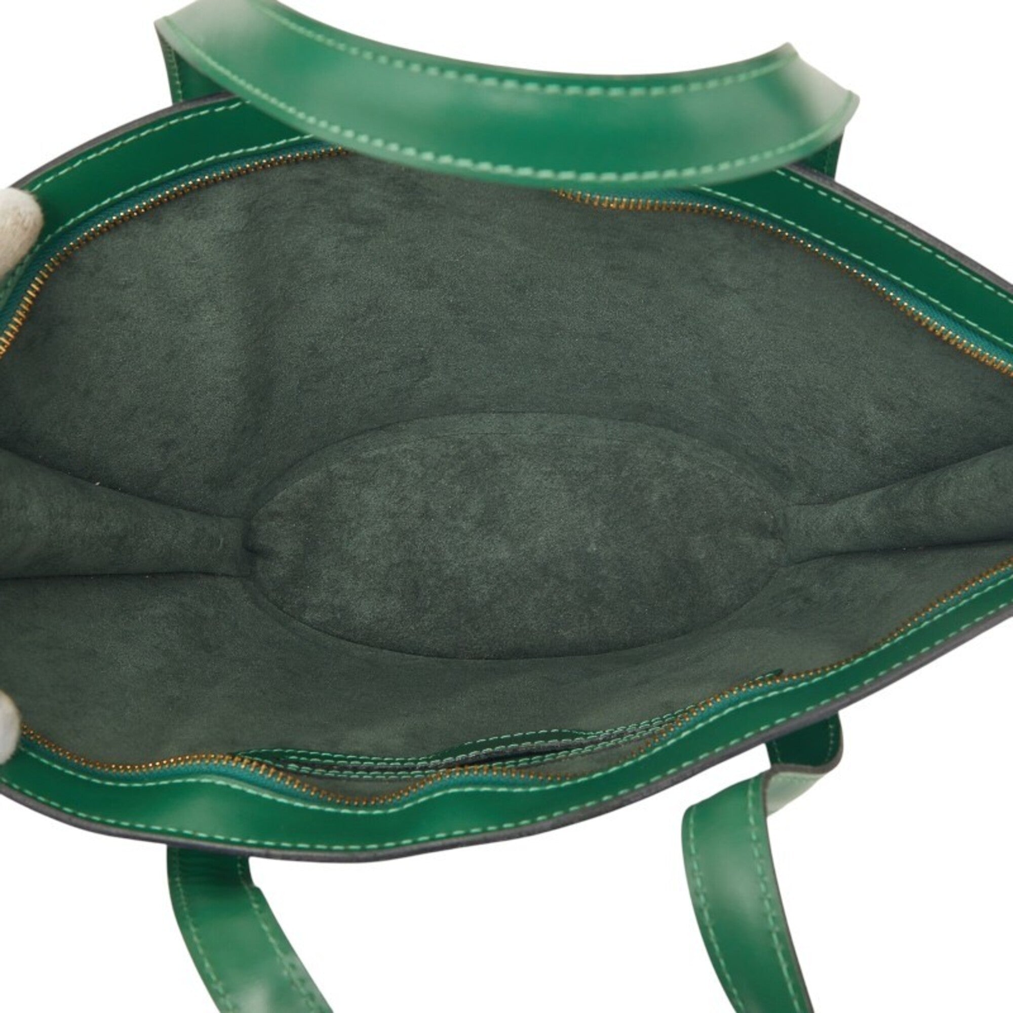 Louis Vuitton Borneo Green Leather Handbag (Pre-Owned)