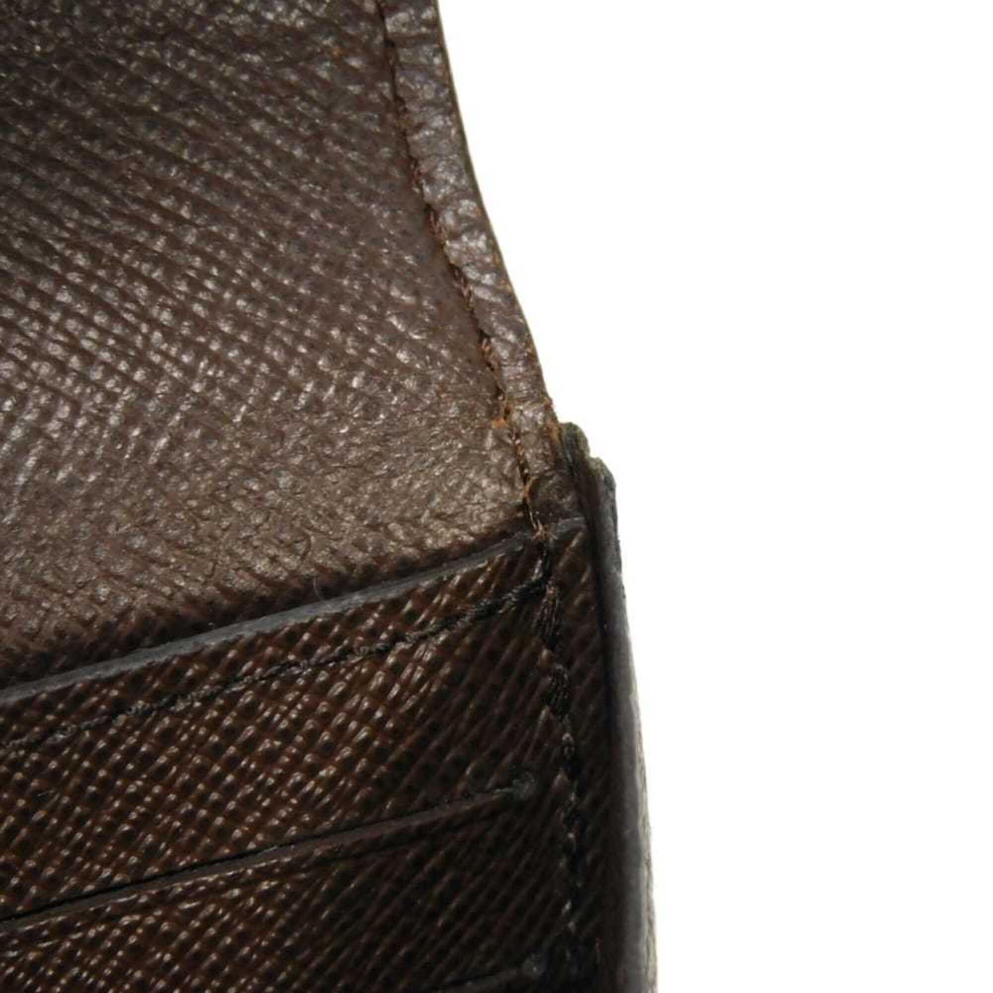 Louis Vuitton Black Brown Damier Canvas Noir Damier Canvas Leather Long Wallet (Bi-Fold) (Pre-Owned)