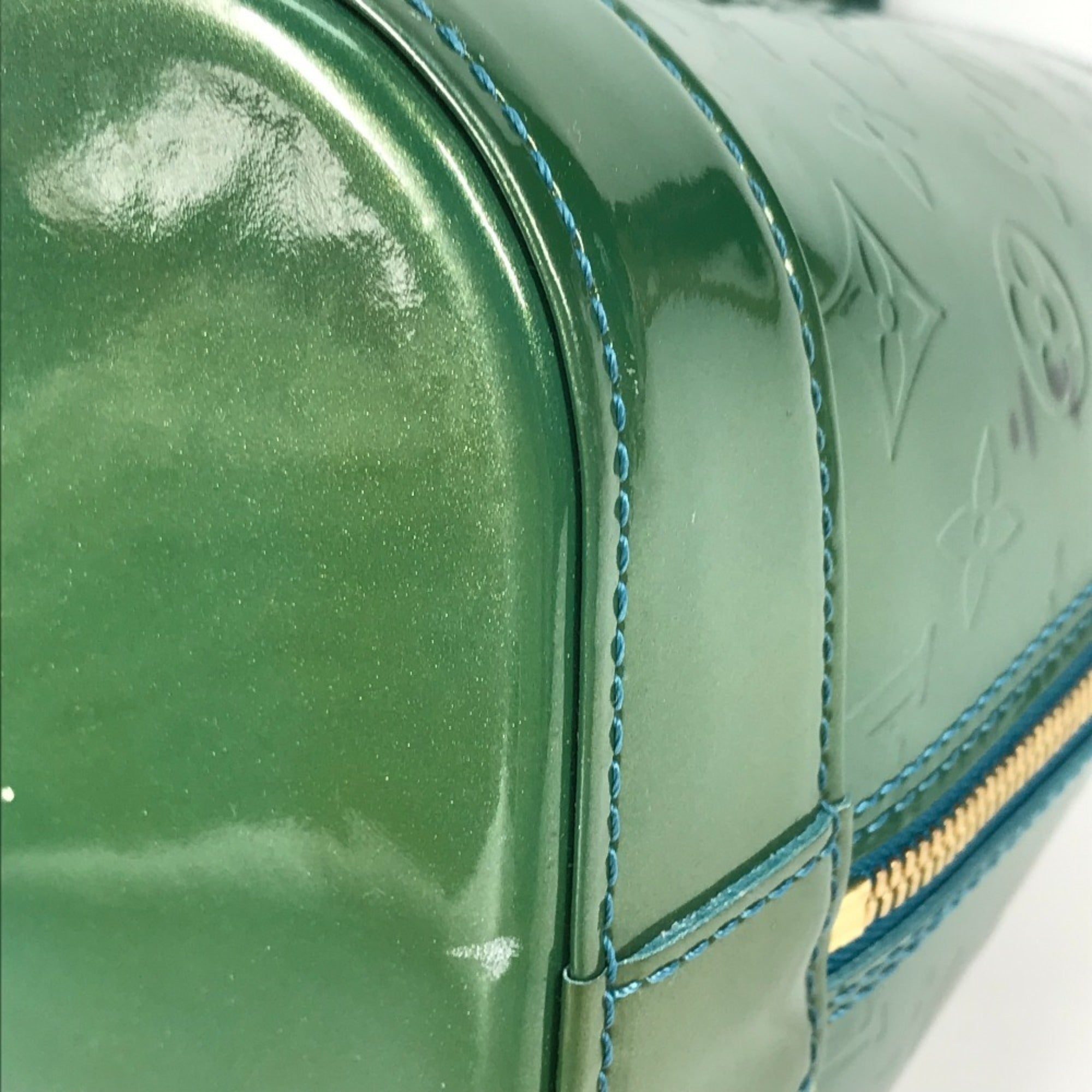 Louis Vuitton Vernis Blue Galactic Green Monogram Vernis Handbag Tote Bag (Pre-Owned)