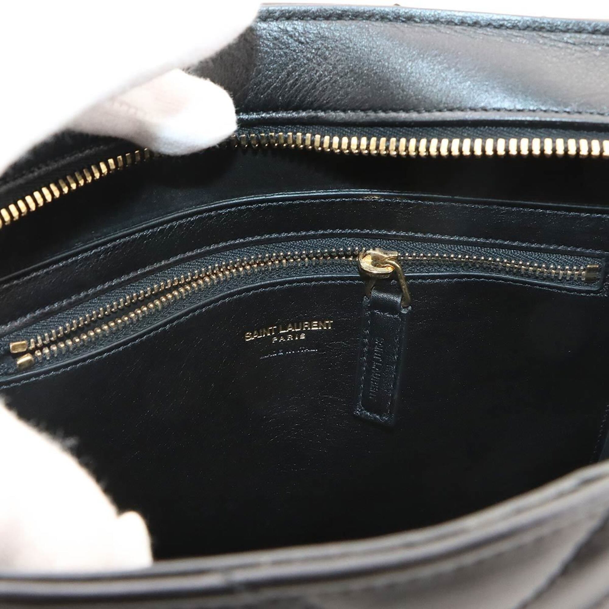 Saint Laurent Black Leather Handbag (Pre-Owned)