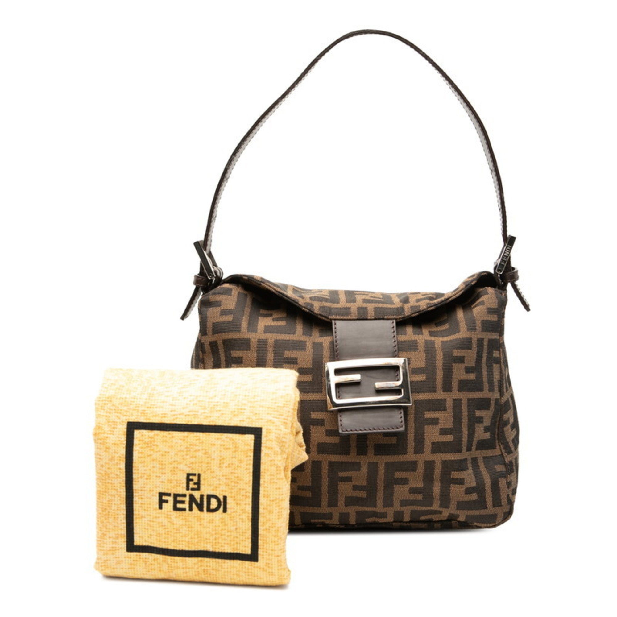 Fendi Brown Zucca Shoulder Bag (Pre-Owned)