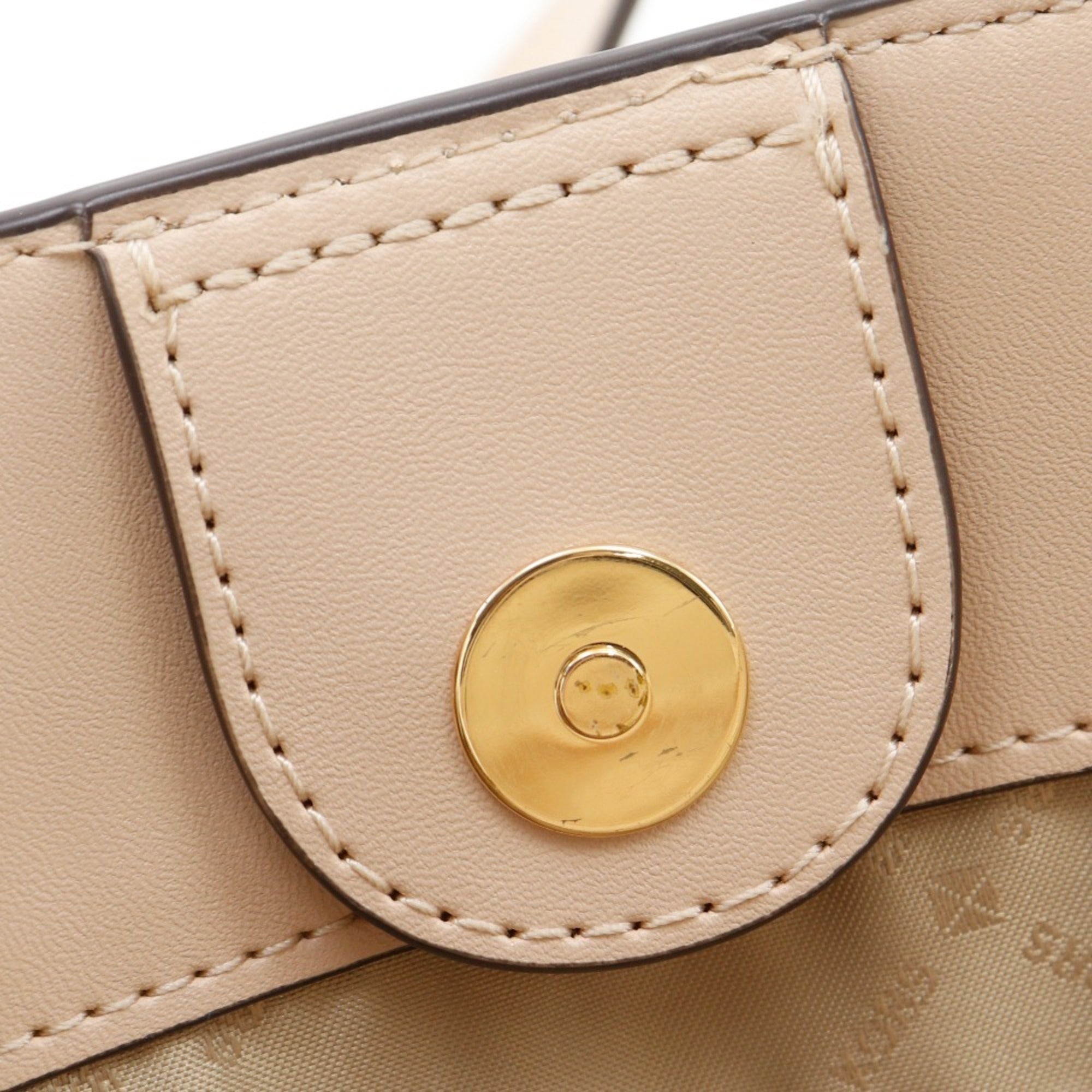 Michael Kors Beige Leather Tote Bag (Pre-Owned)