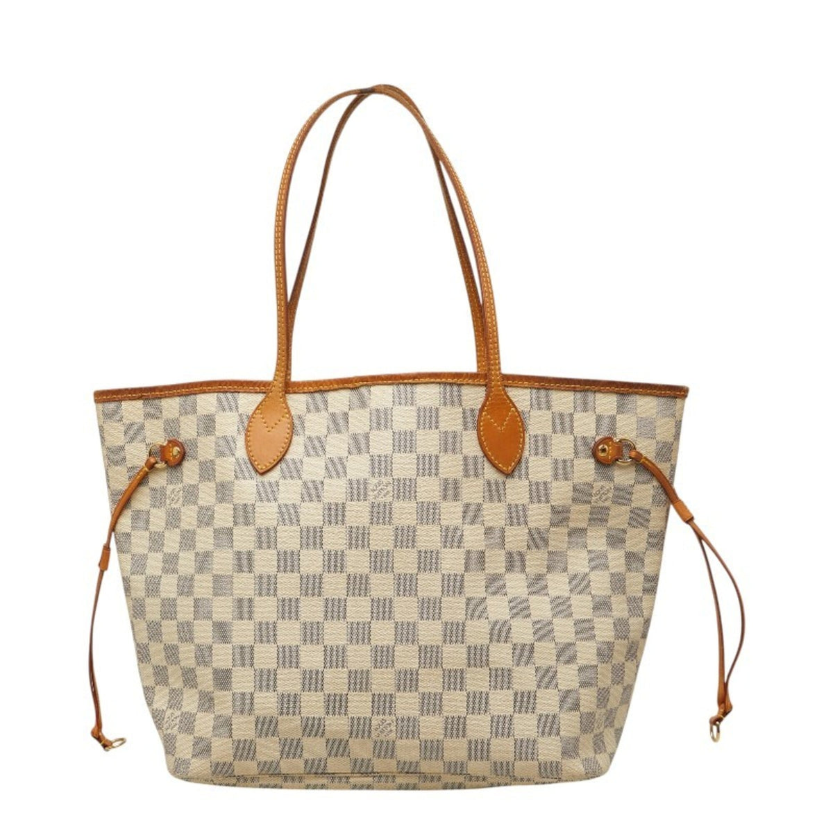 Louis Vuitton Damier Azur White Pvc Leather Tote Bag (Pre-Owned)
