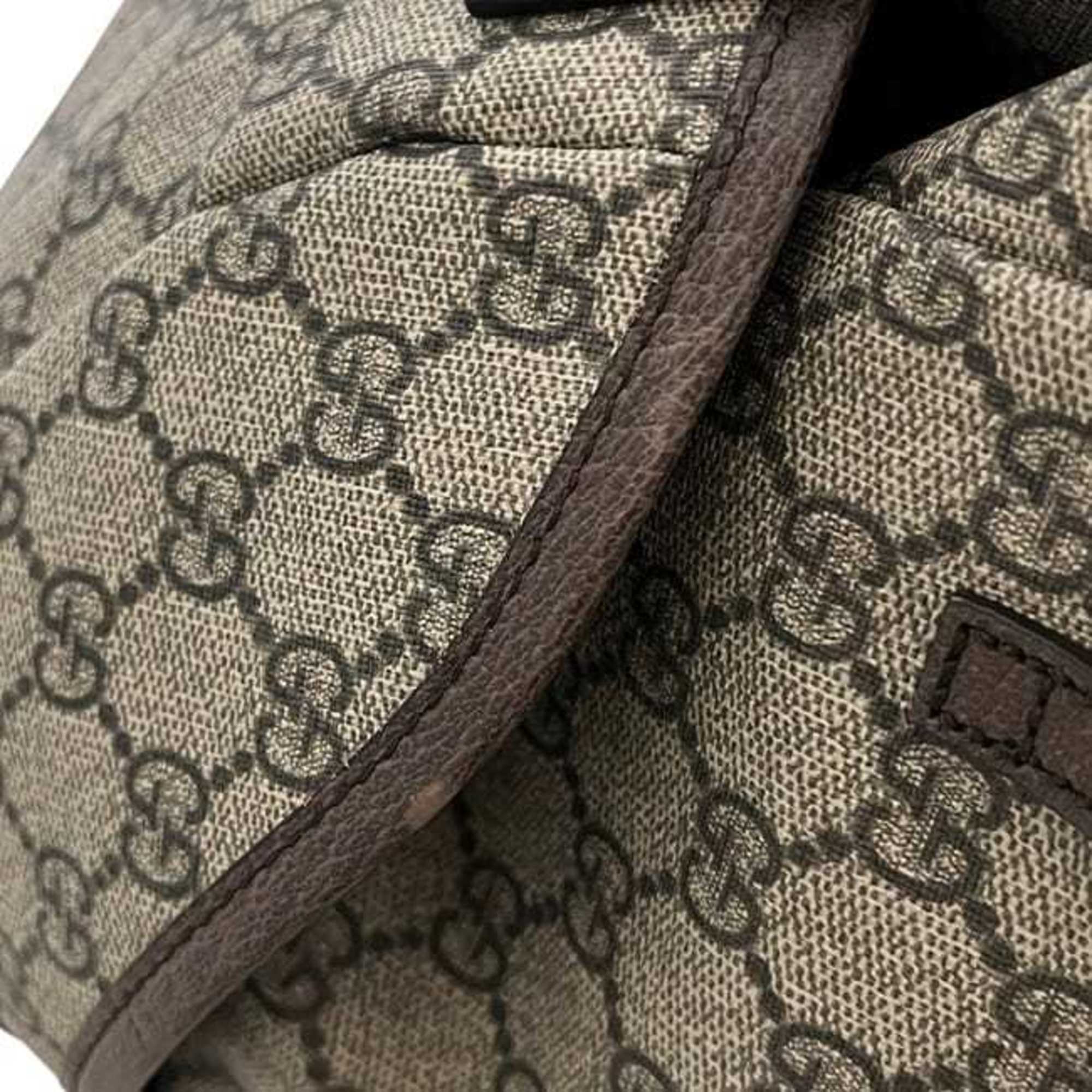 Gucci Sherry Line Beige Brown Gg Supreme Backpack (Pre-Owned)