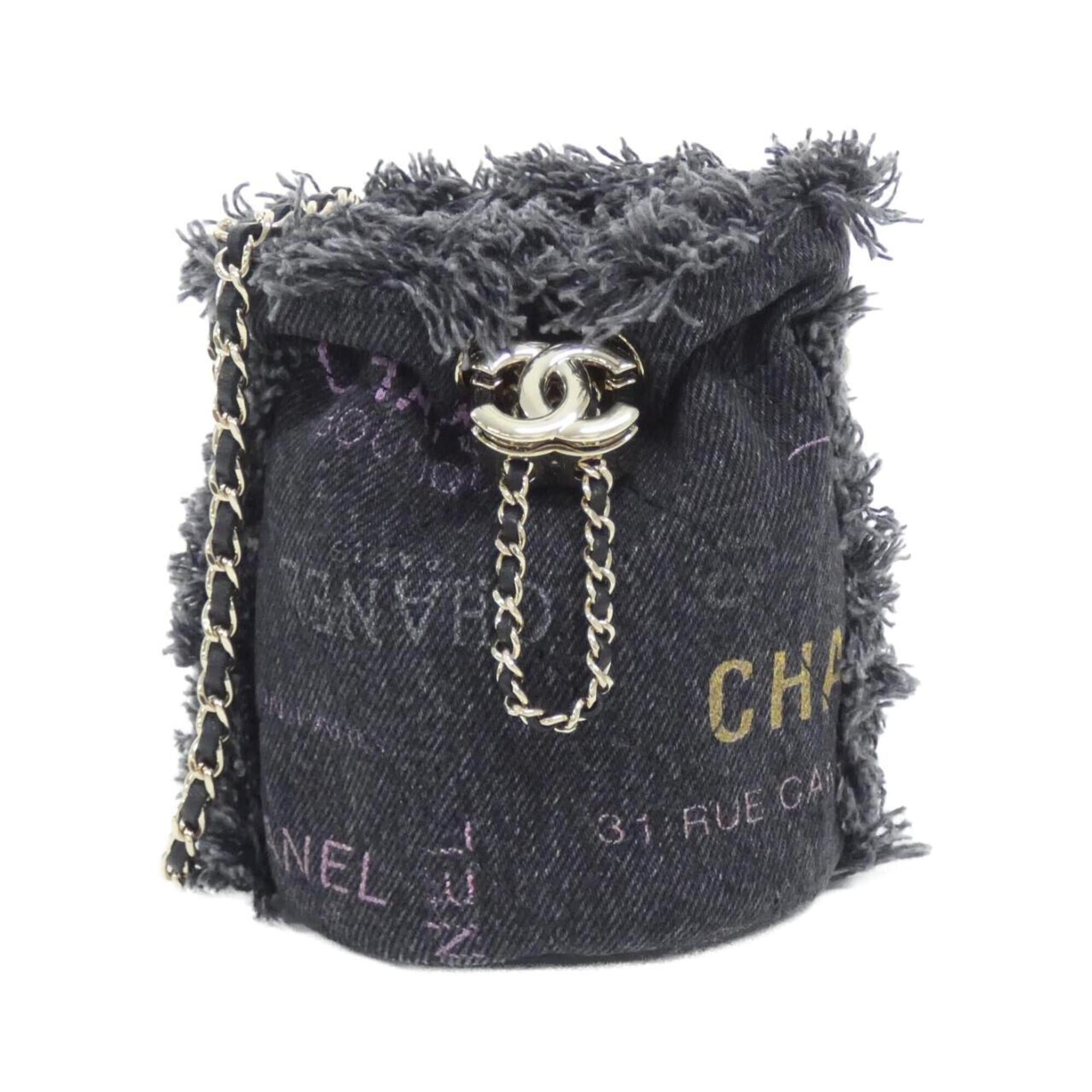 Chanel Black Denim Shoulder Bag (Pre-Owned)
