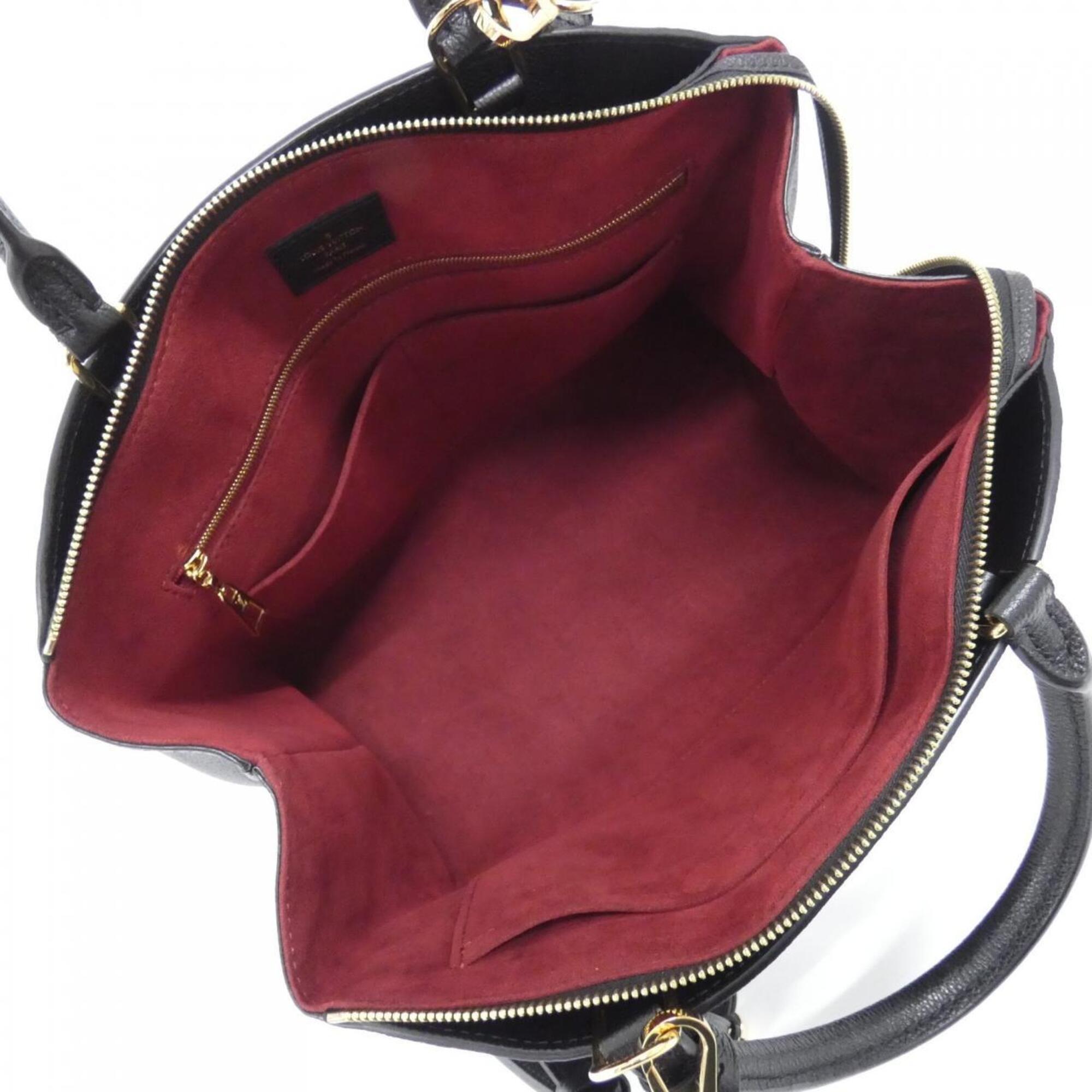 Louis Vuitton Black Leather Handbag (Pre-Owned)