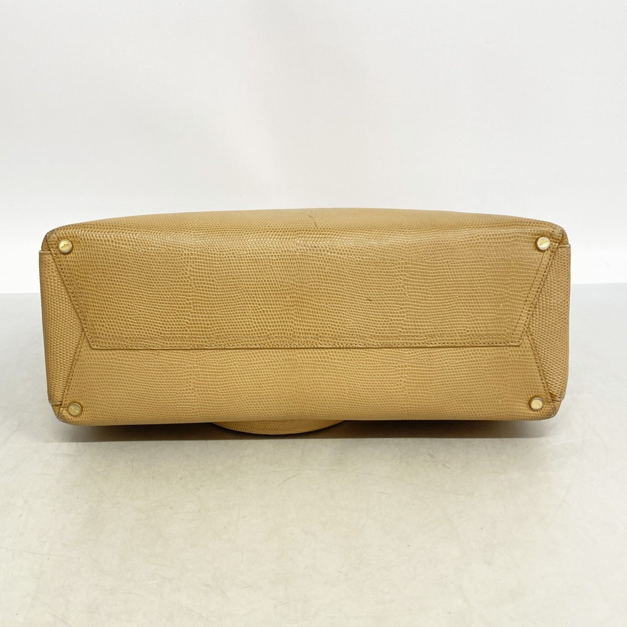 Salvatore Ferragamo Beige Leather Tote Bag (Pre-Owned)