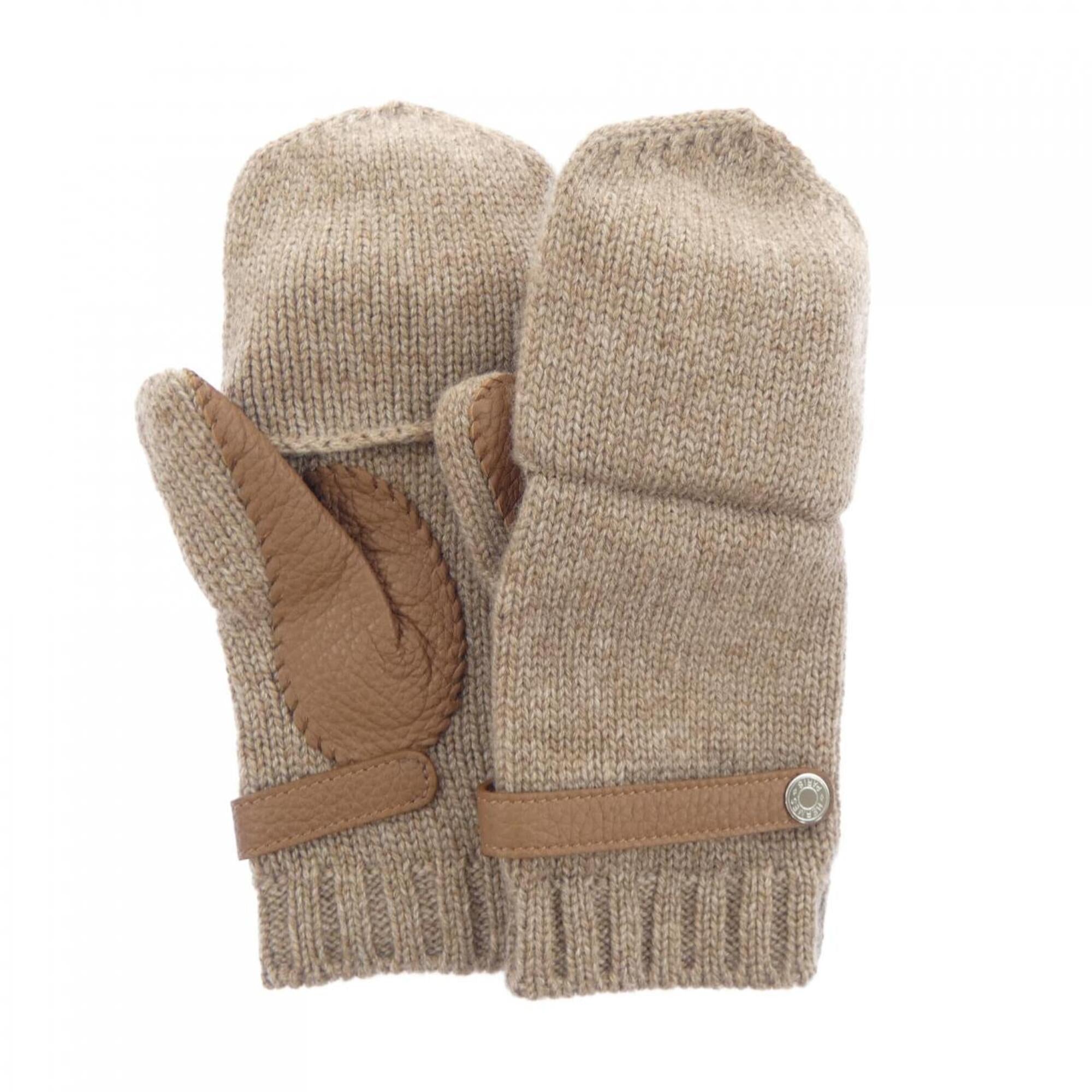 Hermes Brown Cashmere Mittens (Pre-Owned)