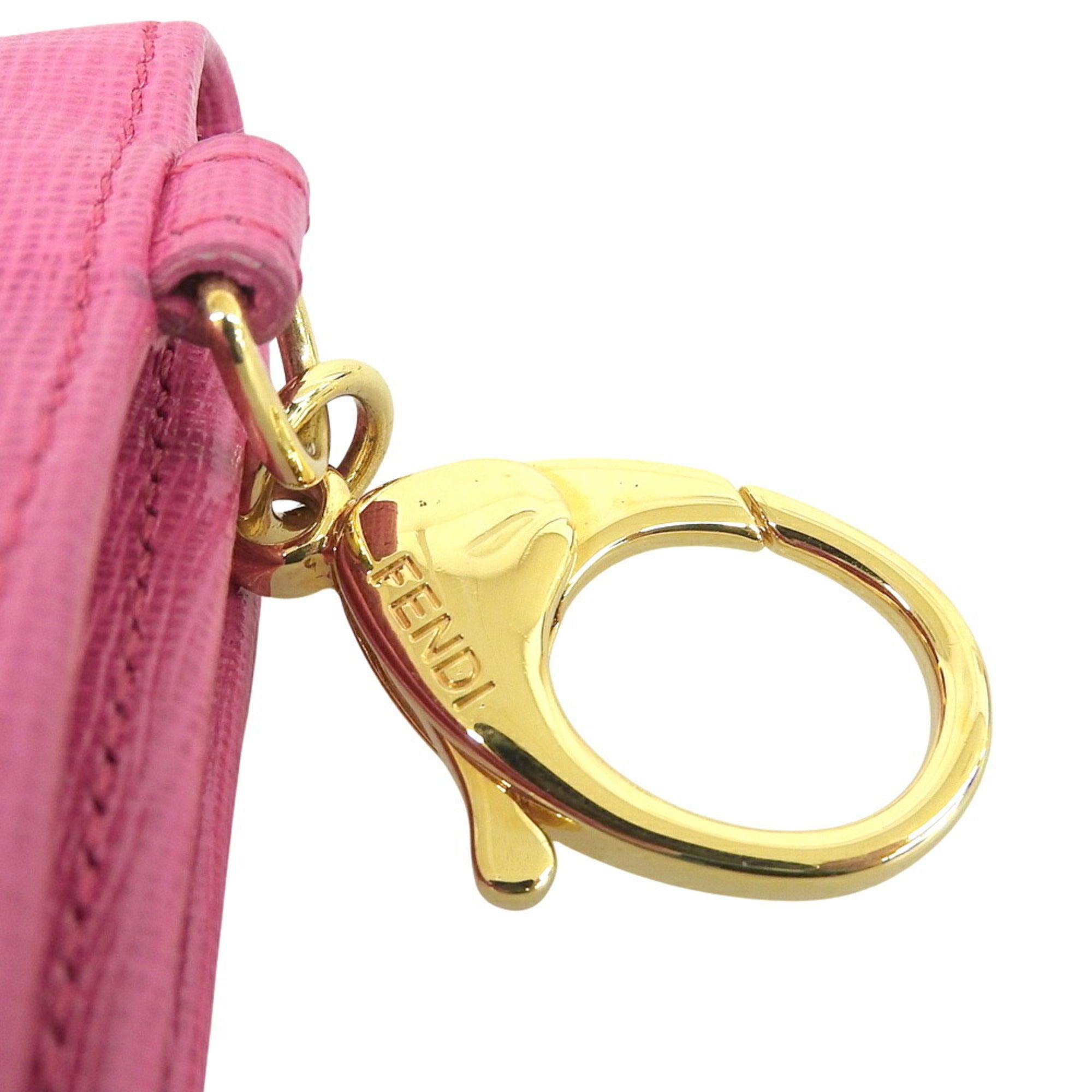Fendi Pink Leather Wallet (Bi-Fold) (Pre-Owned)