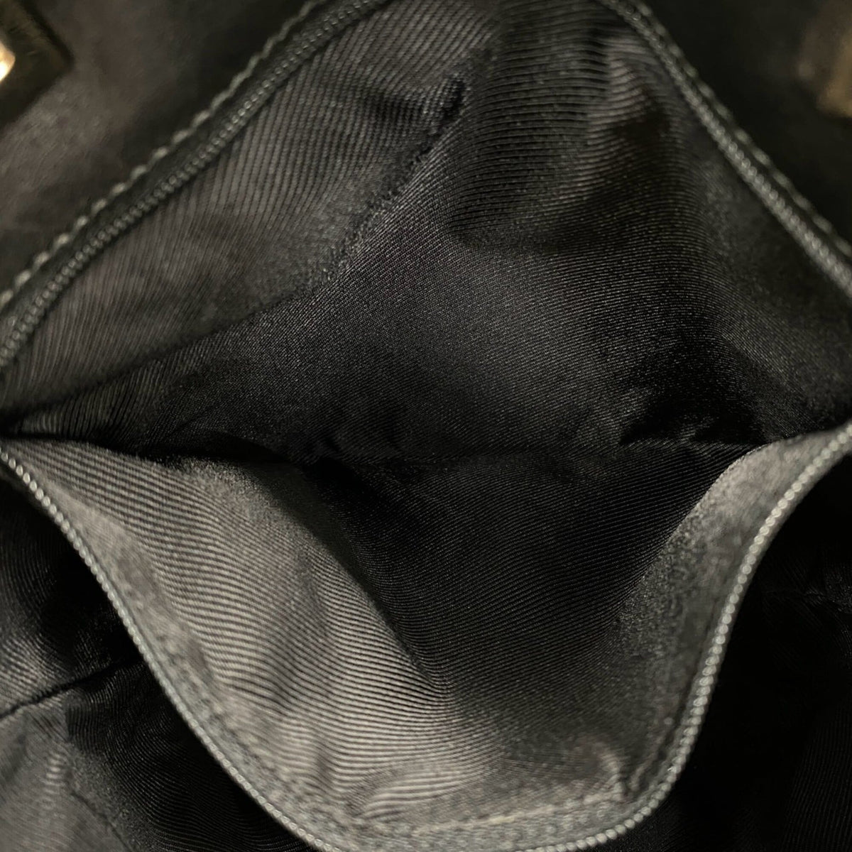 Gucci Black Canvas Leather Handbag Tote Bag (Pre-Owned)